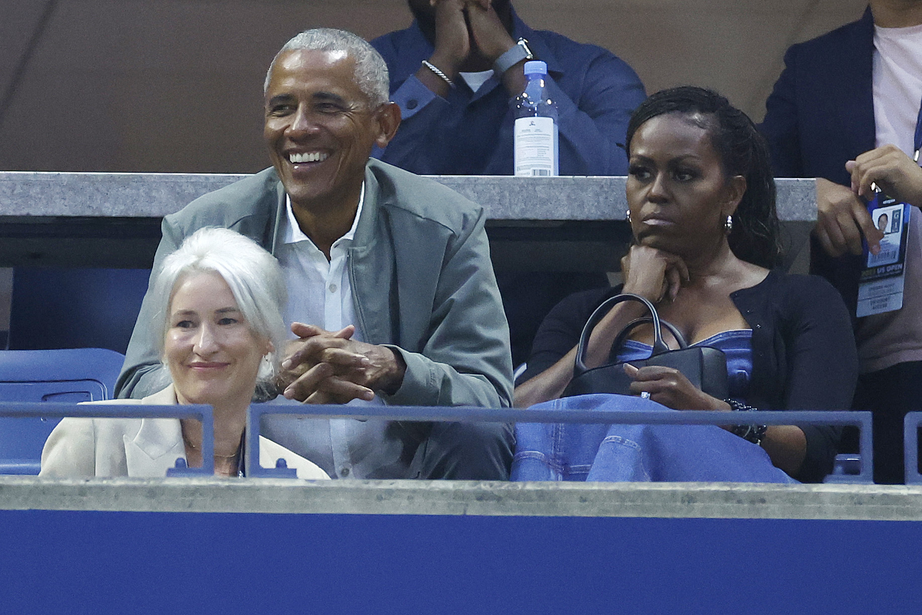 Barack and Michelle Obama at the Women's Singles First Round during Day One of the US Open in Queens borough of New York City on August 28, 2023. | Source: Getty Images
