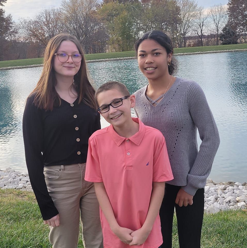 Kayla Huff and her siblings, Christina and Joseph Huff, from a post dated October 30, 2022 | Source: Facebook/Renee Shoemaker Huff