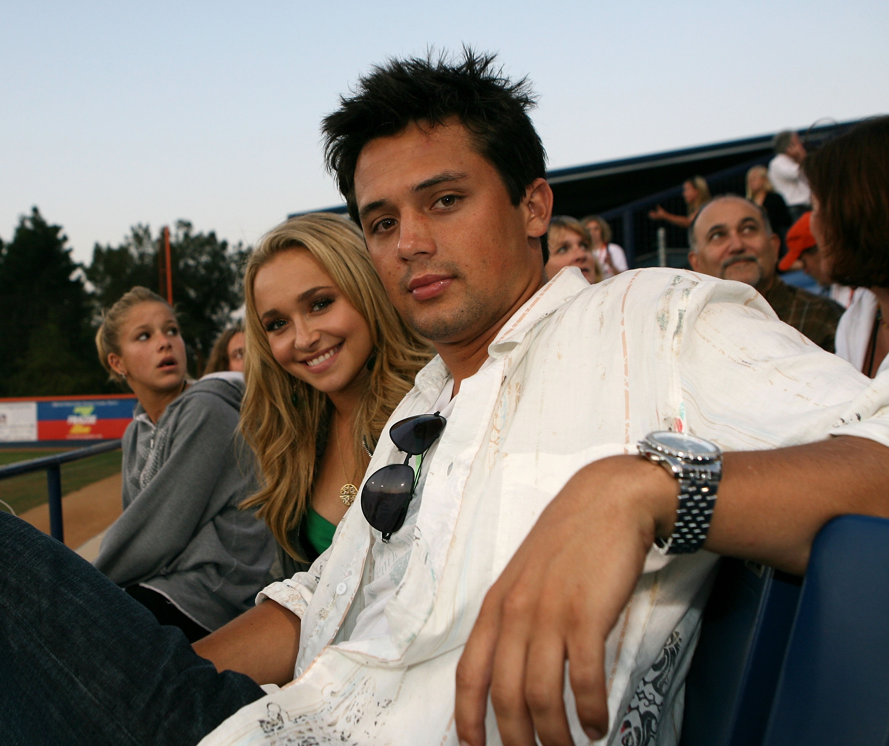 Stephen Colletti remained protective of Hayden Panettiere during their relationship. At this event, she attended the Orange County Flyers game with him at Cal State Fullerton on July 21, 2007, in Fullerton, California.