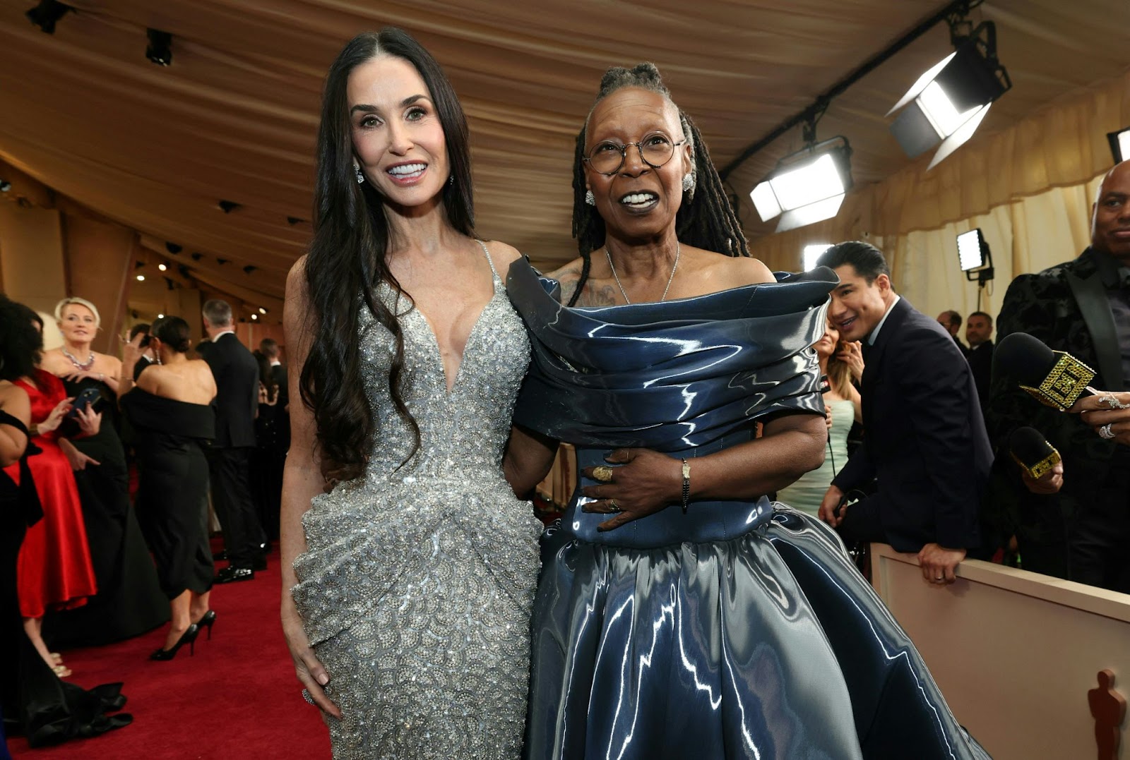 Demi Moore and Whoopi Goldberg reunite at the Dolby Theatre for the Oscars | Source: Getty Images