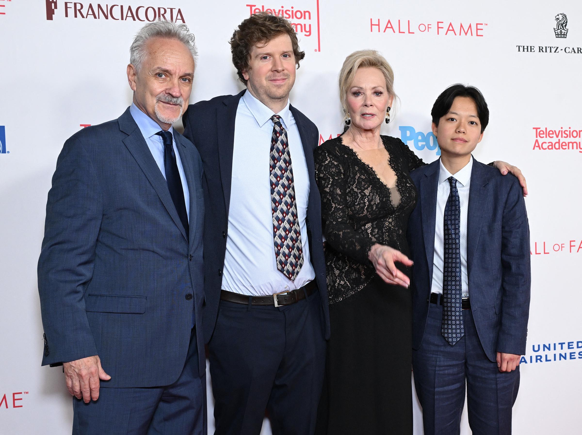 Jean Smart, her late husband Richard Gilliland's sons Connor Douglas Gilliland and Forrest Gilliland, and her partner, actor Joe Pacheco, attend the Television Academy Hall of Fame ceremony in Los Angeles. | Source: Getty Images