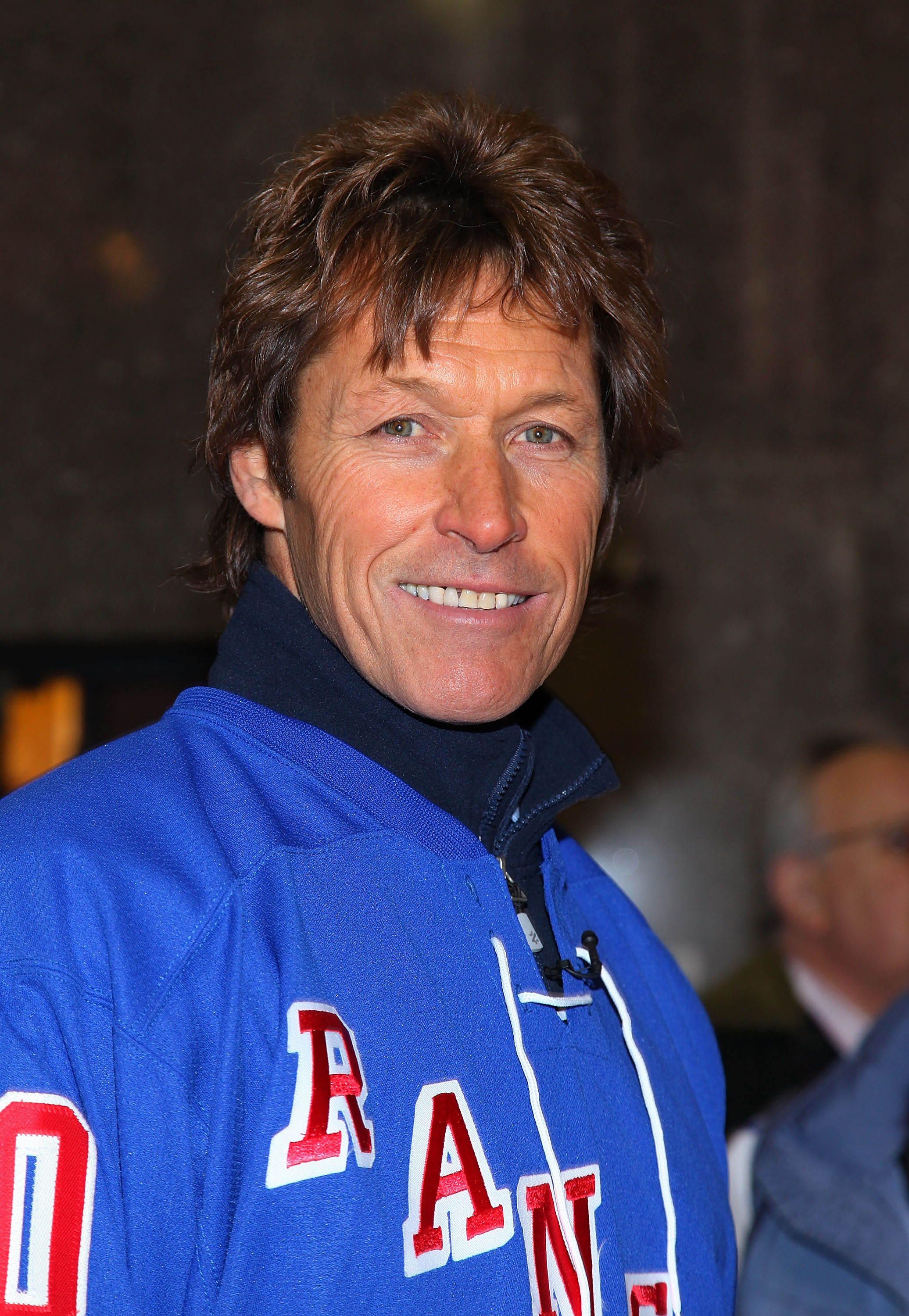 Duguay wears a Rangers jersey at the Skate With the Greats event at Rockefeller Center in New York City on January 28, 2010. More than two decades after his final season with the team, he remained a familiar face at hockey events. | Source: Getty Images