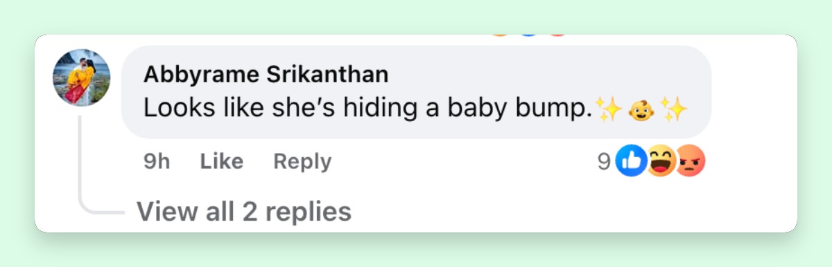 Netizen comment about Zendaya, posted on May 21, 2026. | Source: Facebook/People
