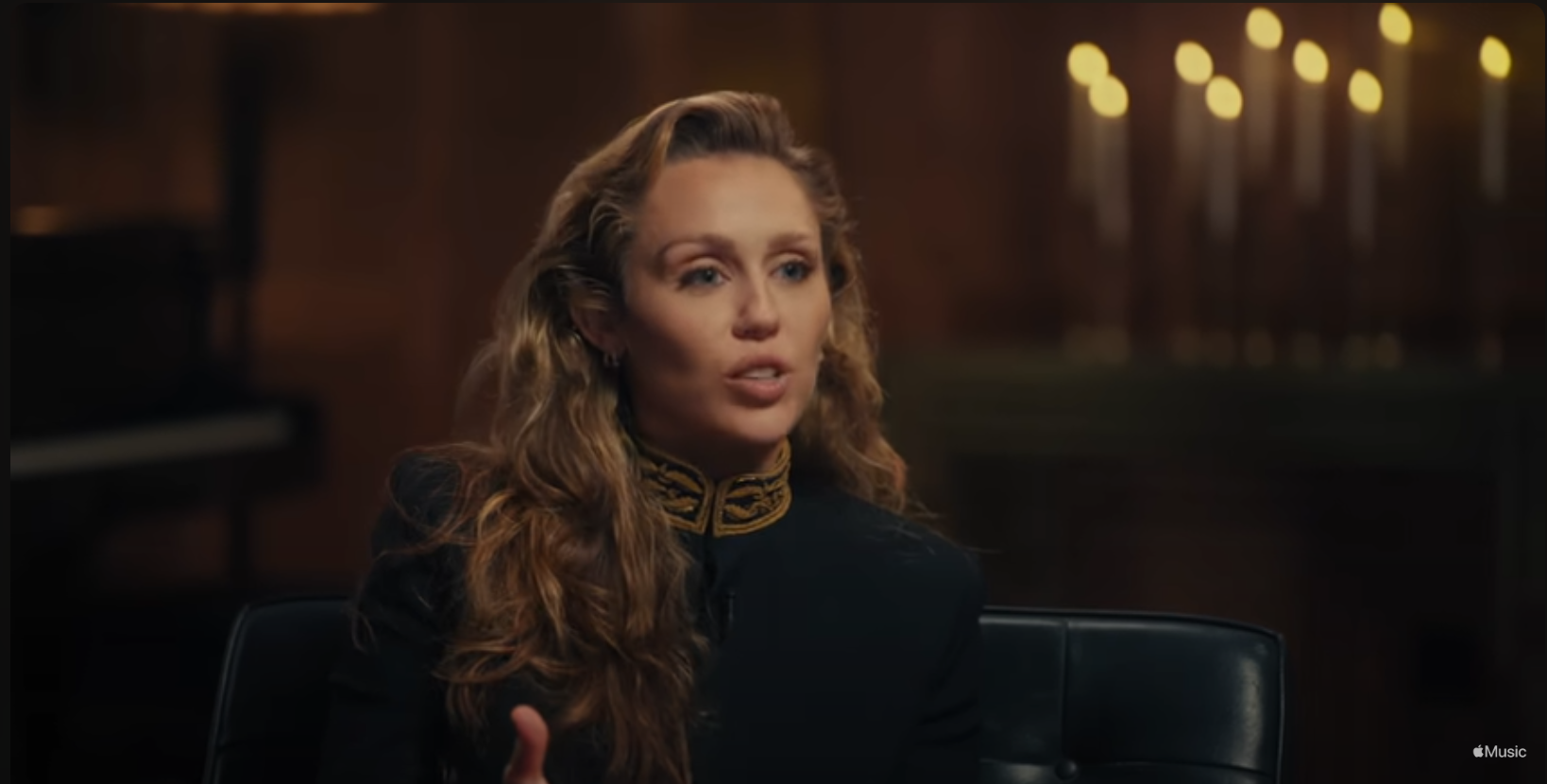 Miley Cyrus during her interview with Zane Lowe dated May 21, 2025 | Source: YouTube/Apple Music