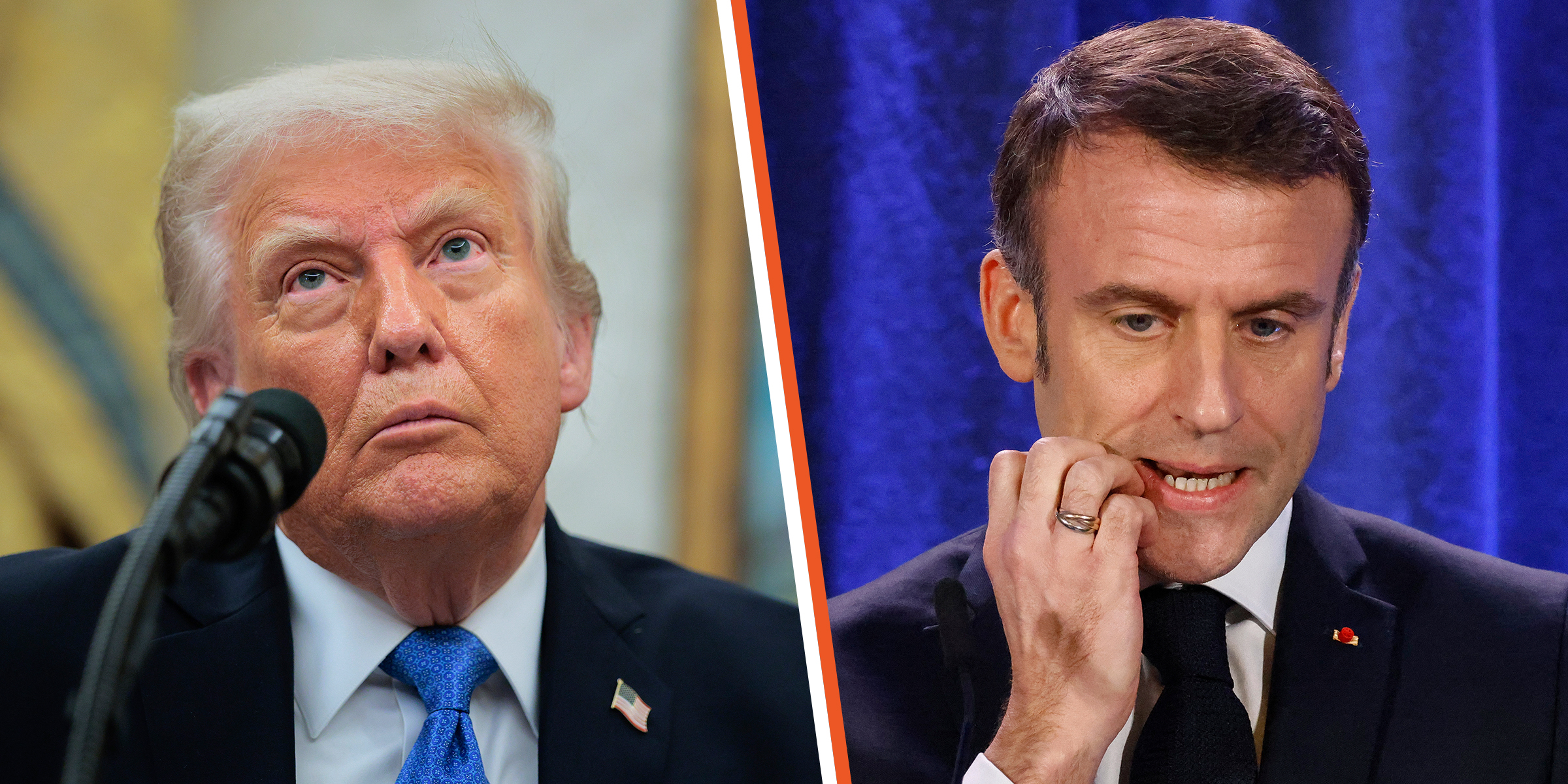 Donald Trump | Emmanuel Macron | Source: Getty Images