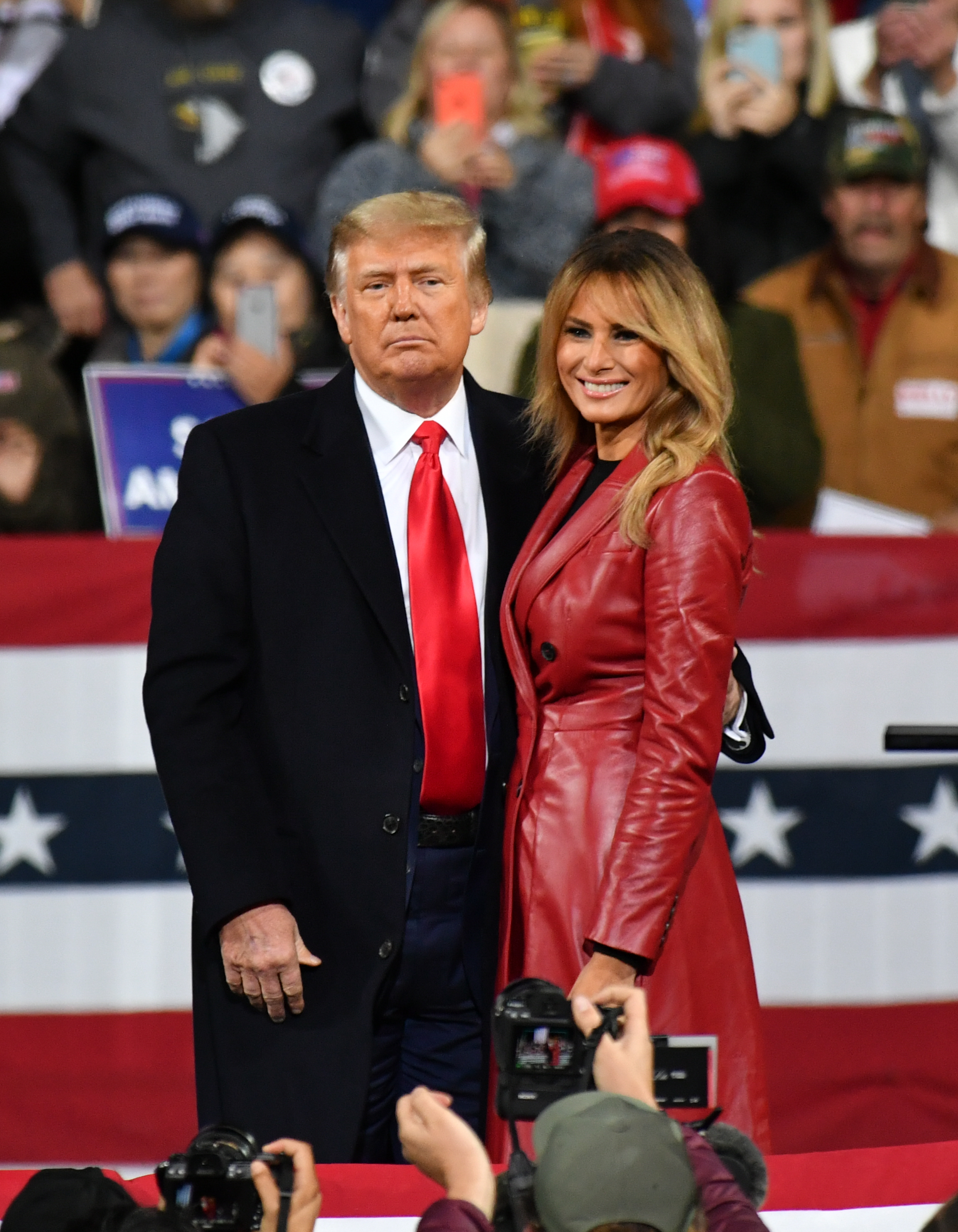 Donald and Melania Trump during a victory rally in Valdosta, Georgia on December 5, 2020. | Source: Getty Images