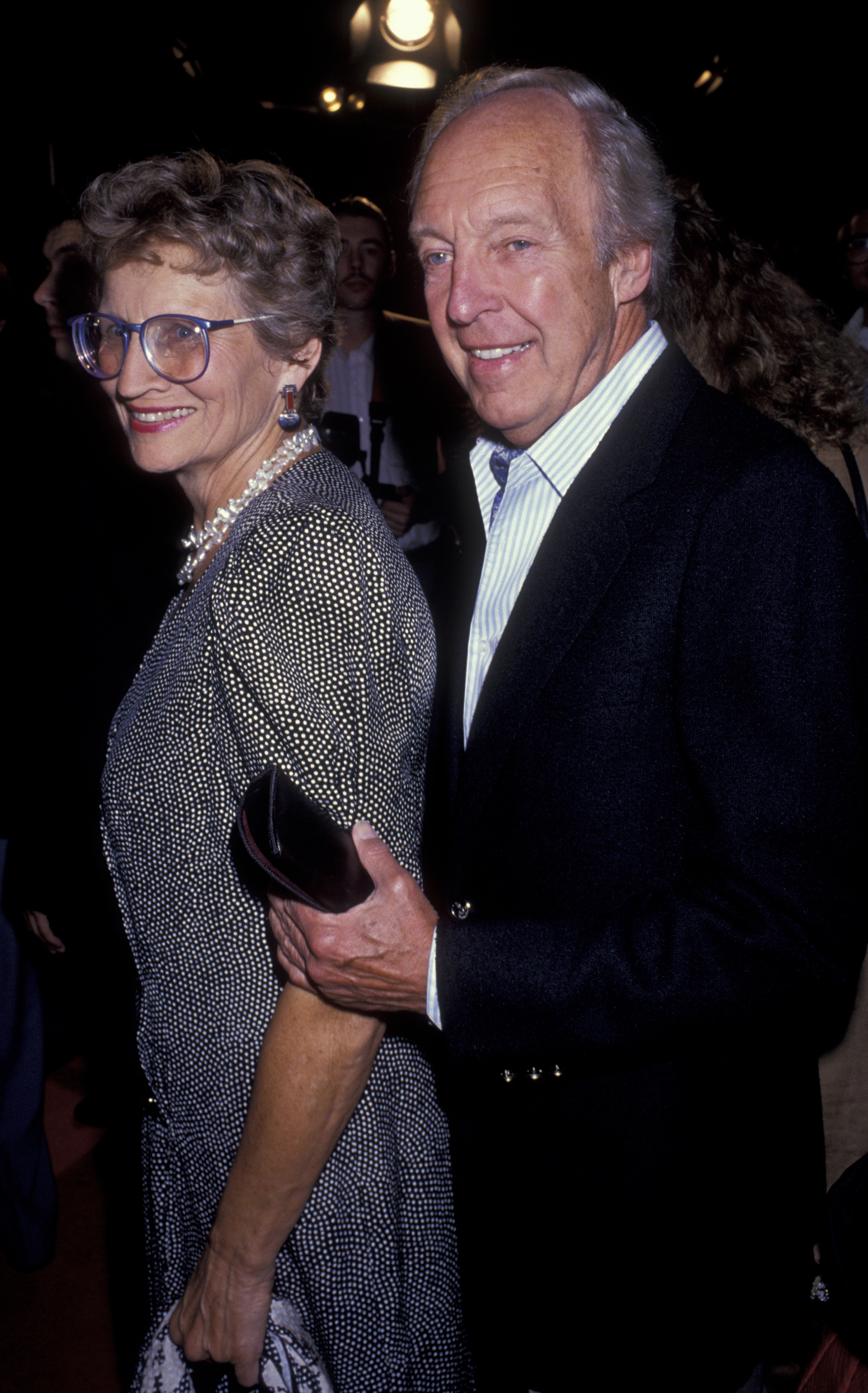 Conrad Bain and his wife, Monica Bain, attend the premiere of Welcome Home at the Academy Theater in Beverly Hills, California, on September 28, 1989. Bain later retired from acting and moved to a retirement home in Livermore, California, in 2008. After Monica died in 2009, Conrad died at the retirement home from natural causes on January 14, 2013, at 89. | Source: Getty Images