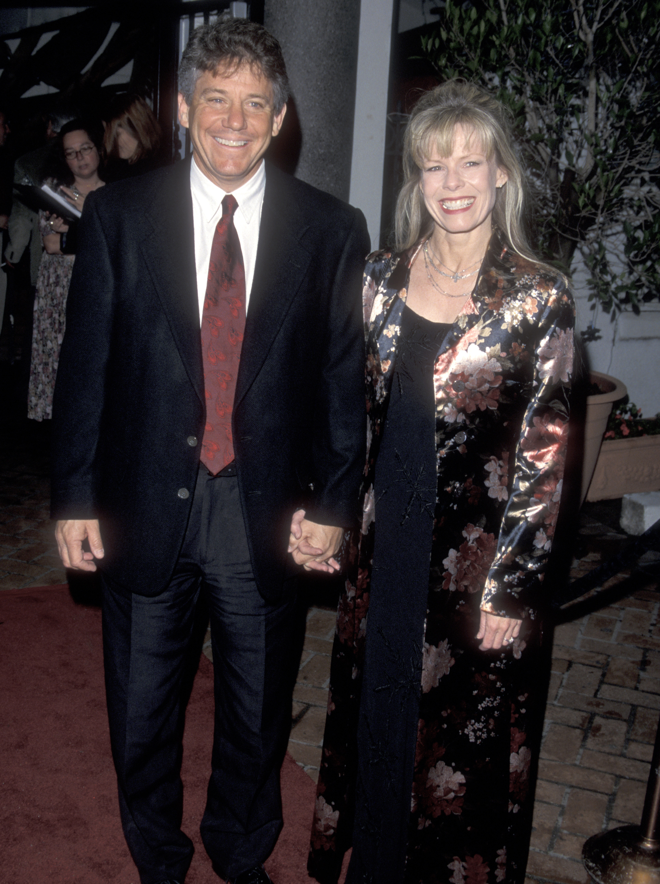 Anson Williams and his wife, Jackie Gerken, attend the Melrose Place series finale wrap-up party, where Williams’ work behind the camera had helped shape another chapter of his television career.