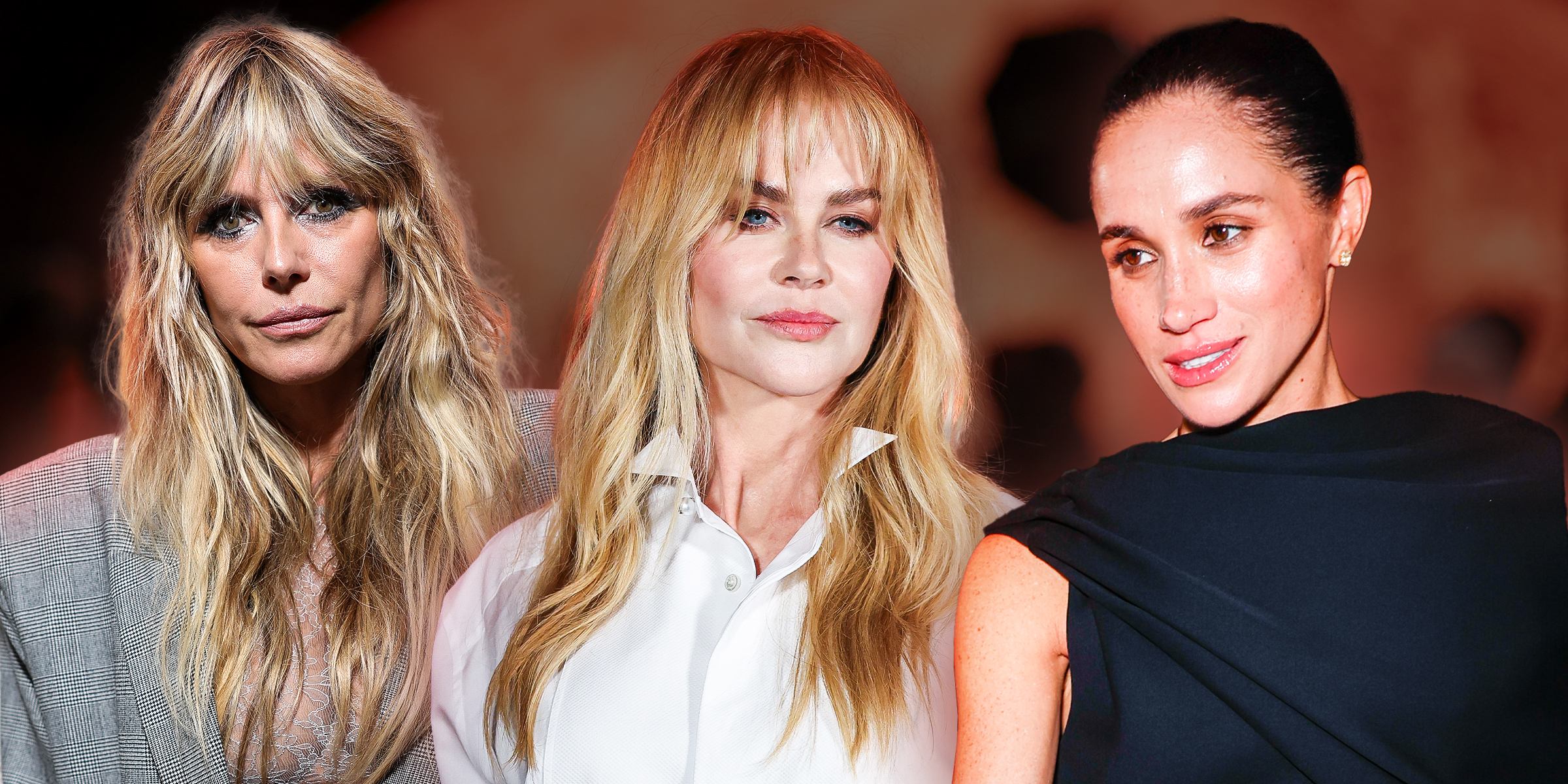 Heidi Klum, Nicole Kidman, Meghan Markle | Source: Getty Images