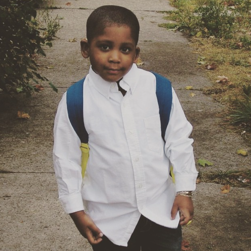 The actress's nephew, Julian, poses for a photo before school | Source: Instagram/juleyah