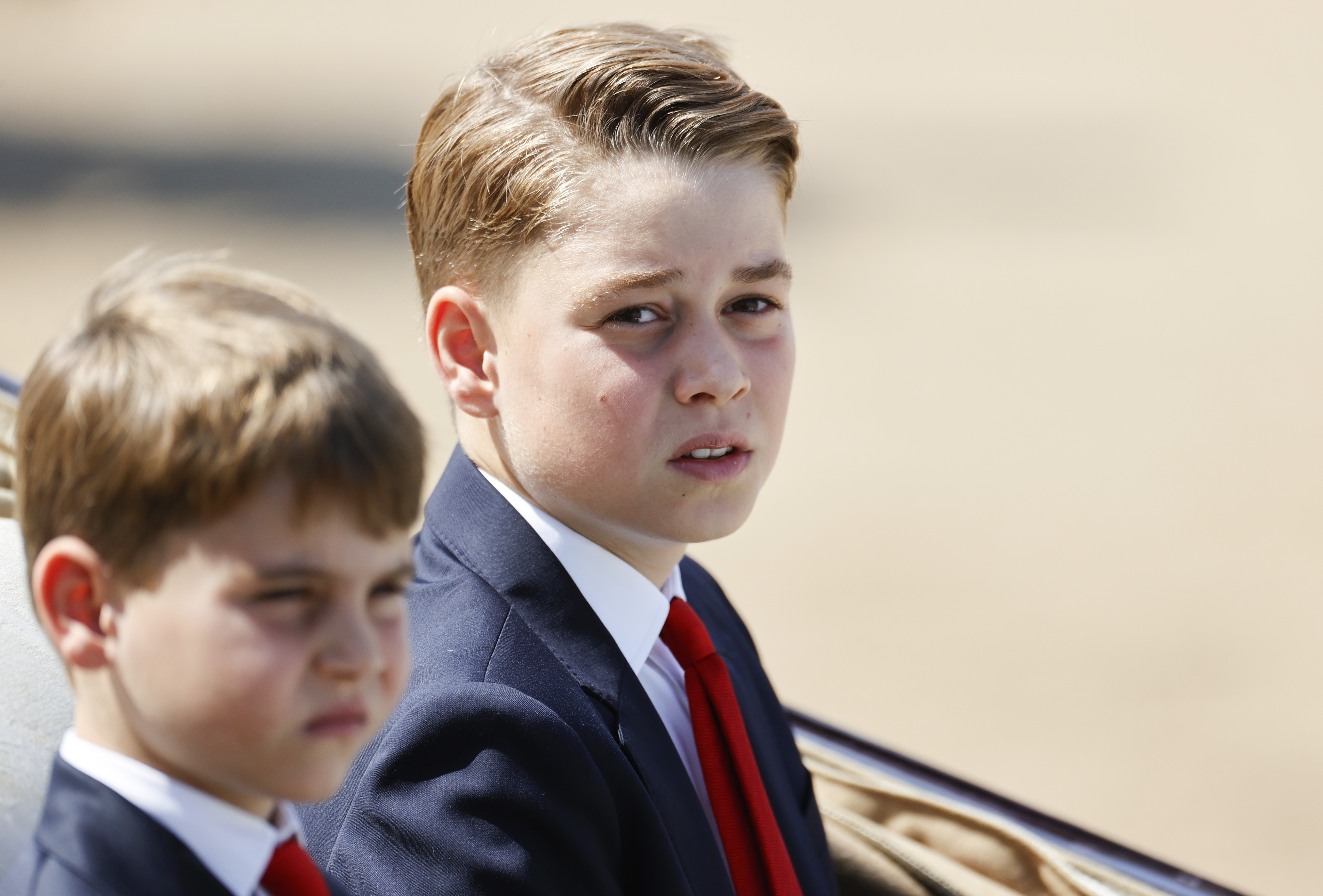 At 11, George attended Trooping the Colour on June 14, appearing in a dark suit and red tie. With his 12th birthday only weeks away, the photograph shows how close he was to the teenage years that would bring another major milestone: his first day at Eton in 2026.