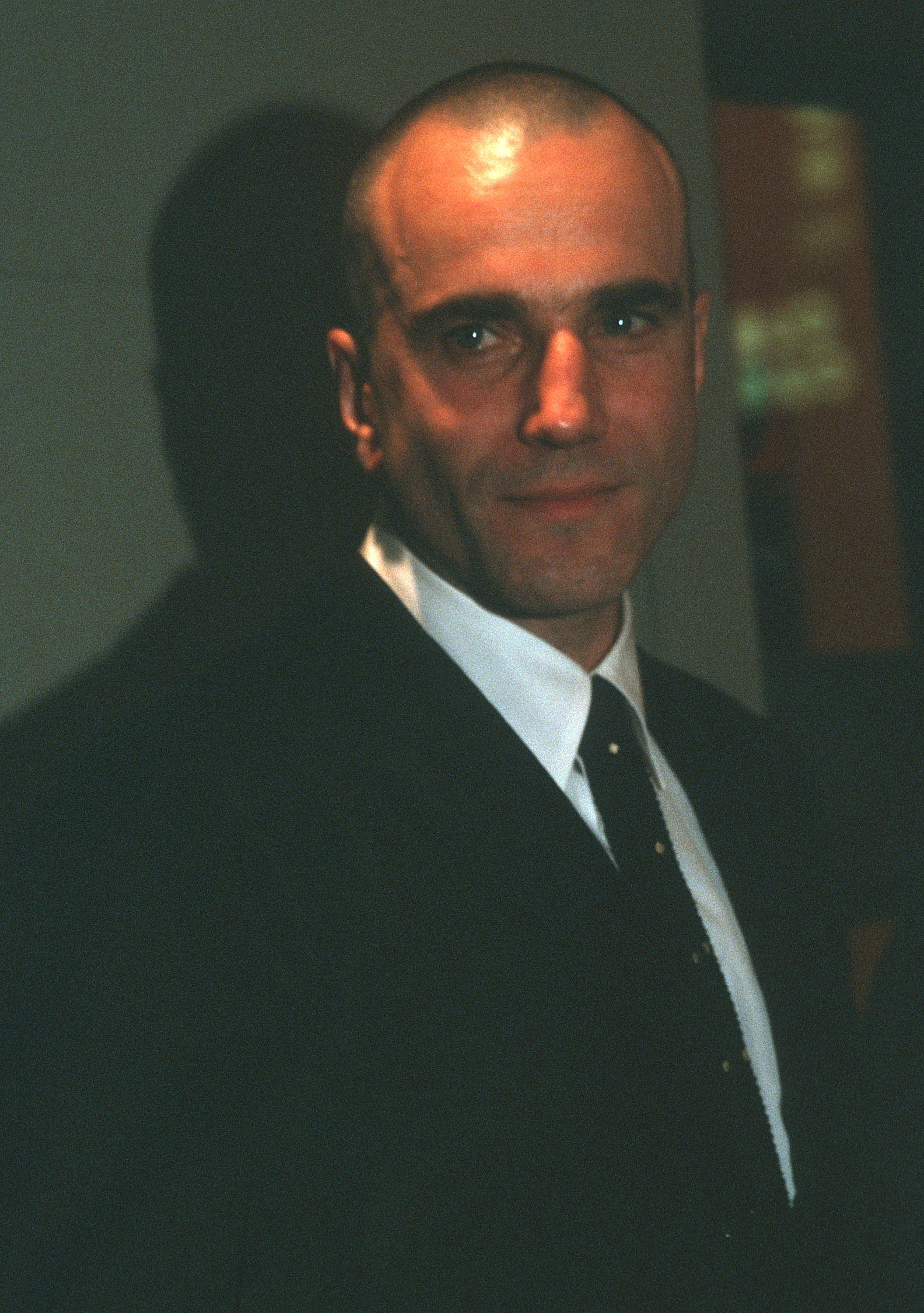 Daniel Day-Lewis at "The Crucible" Broadway play opening night performance at the Virginia Theatre in New York on March 7, 2002. | Source: Getty Images