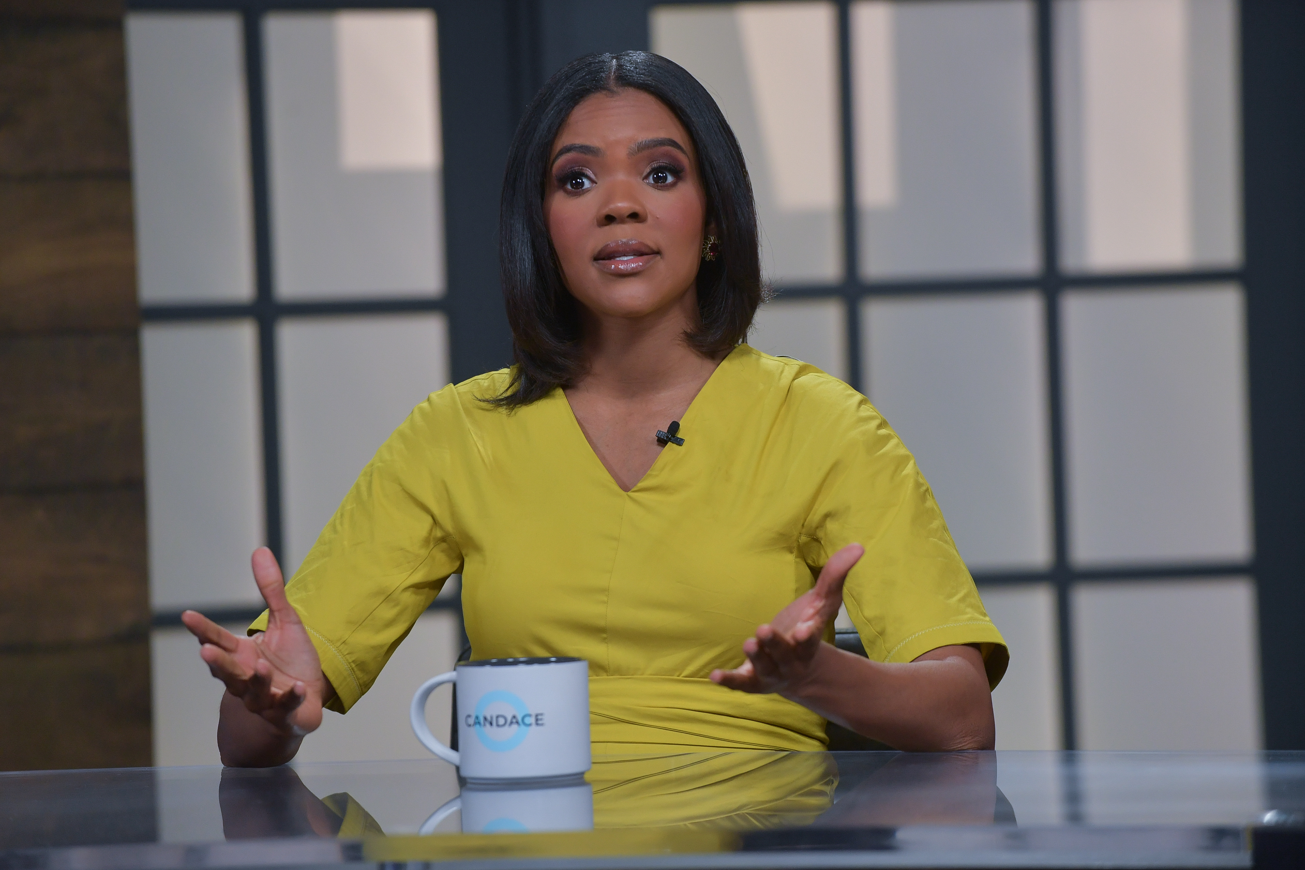 Candace Owens is seen on set of "Candace" in Nashville, Tennessee on April 19, 2022. | Source: Getty Images