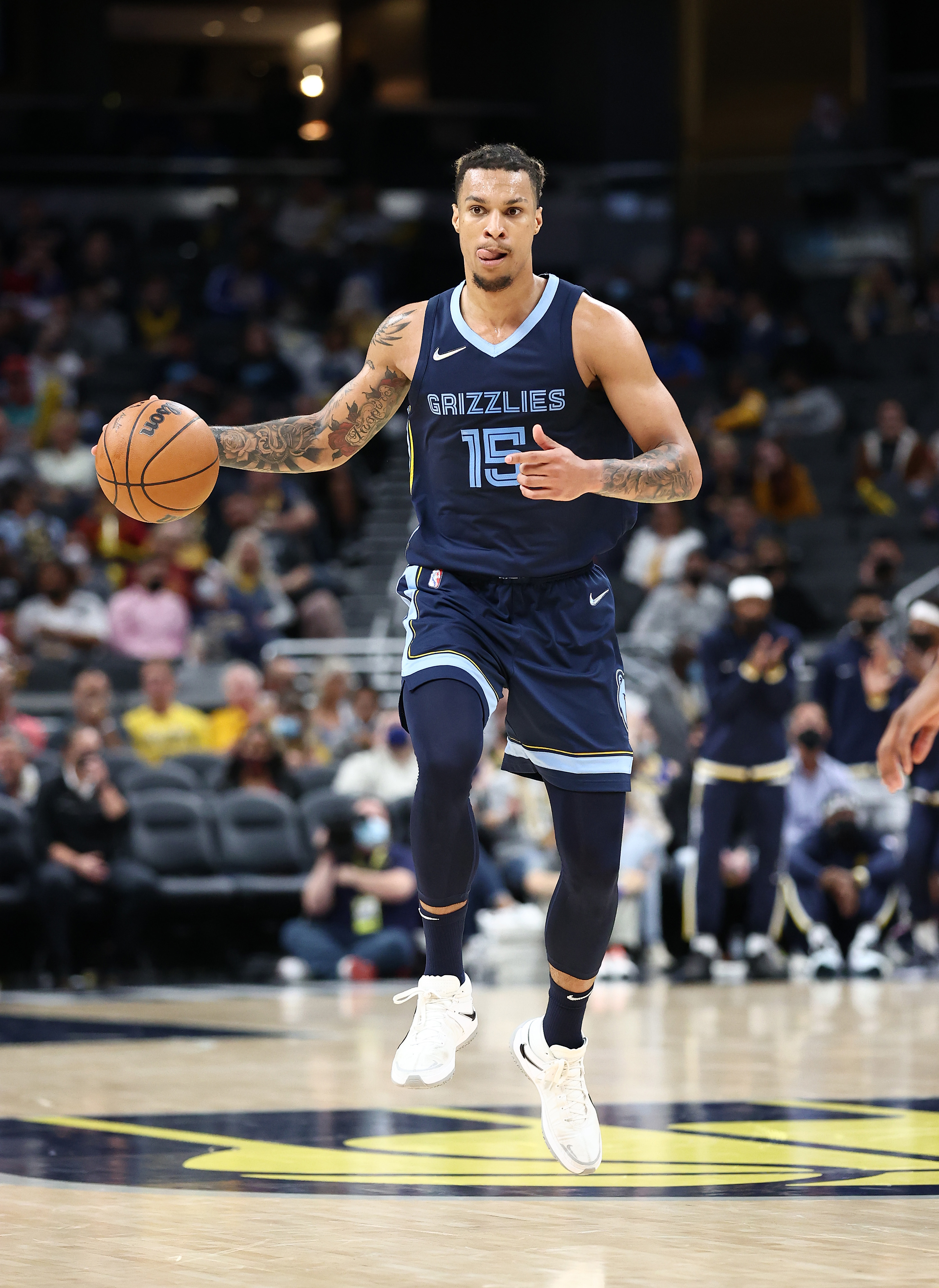 Brandon Clarke of the Memphis Grizzlies against the Indiana Pacers on October 13, 2021 | Source: Getty Images