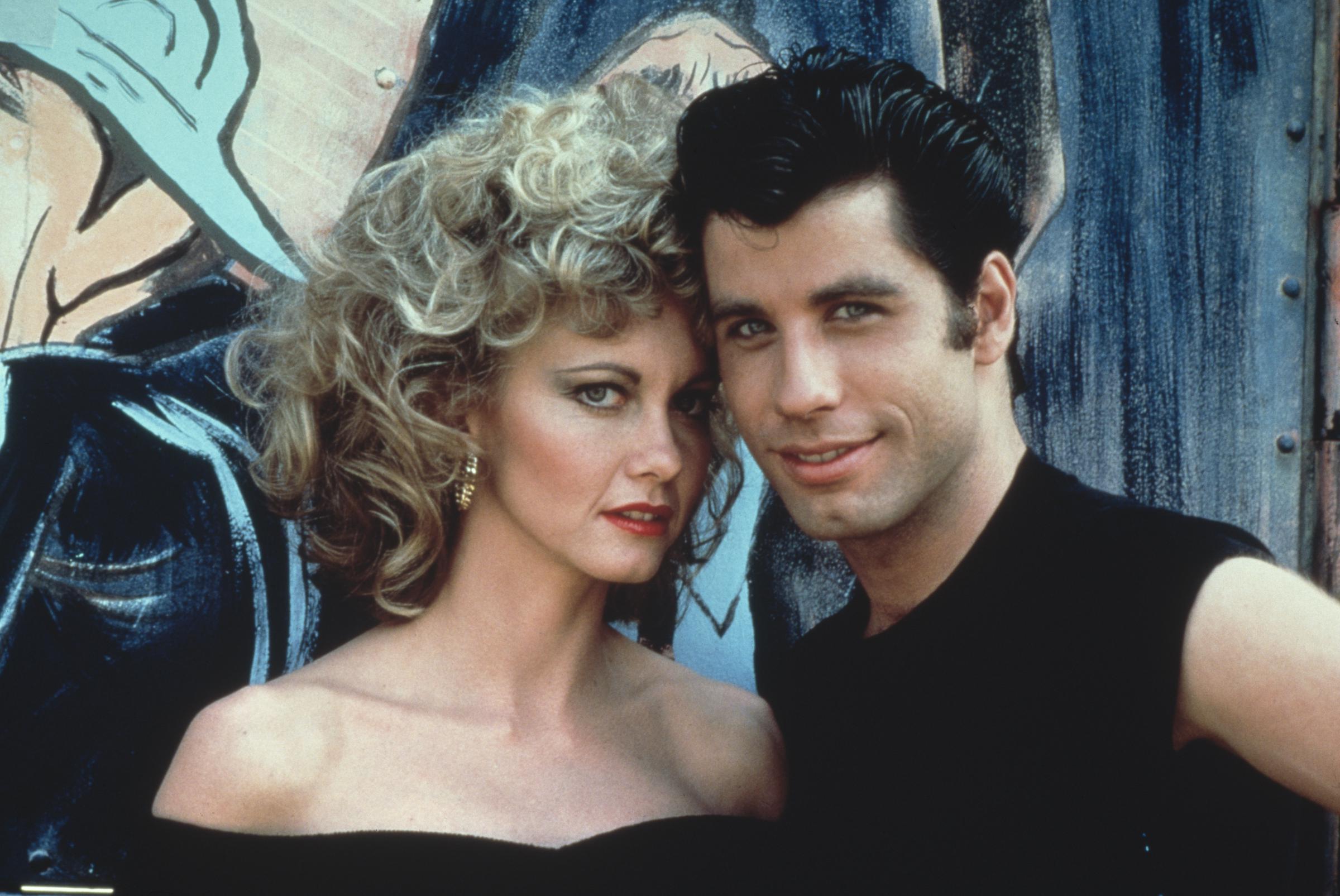 Olivia Newton-John and John Travolta as their characters Sandy and Danny from "Grease" in 1978. | Source: Getty Images