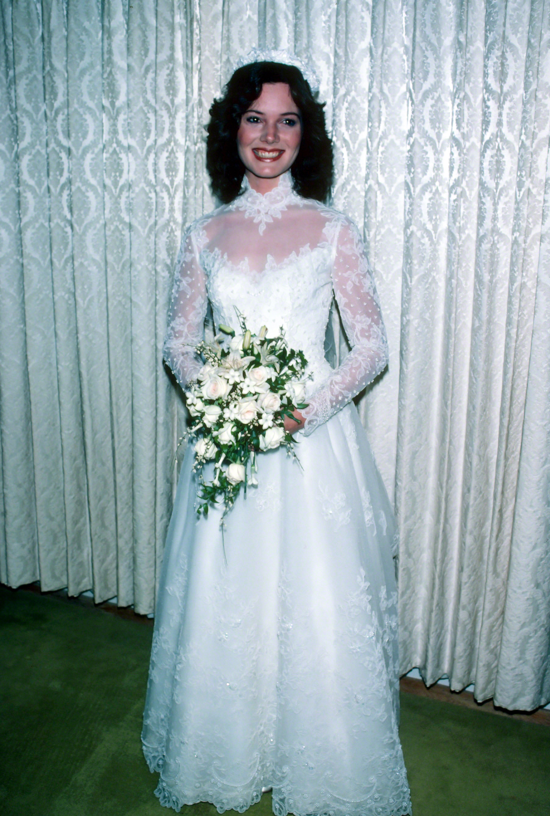 Emily Ruth Black on their wedding day on April 3, 1982, in Bloomington, Indiana. | Source: Getty Images