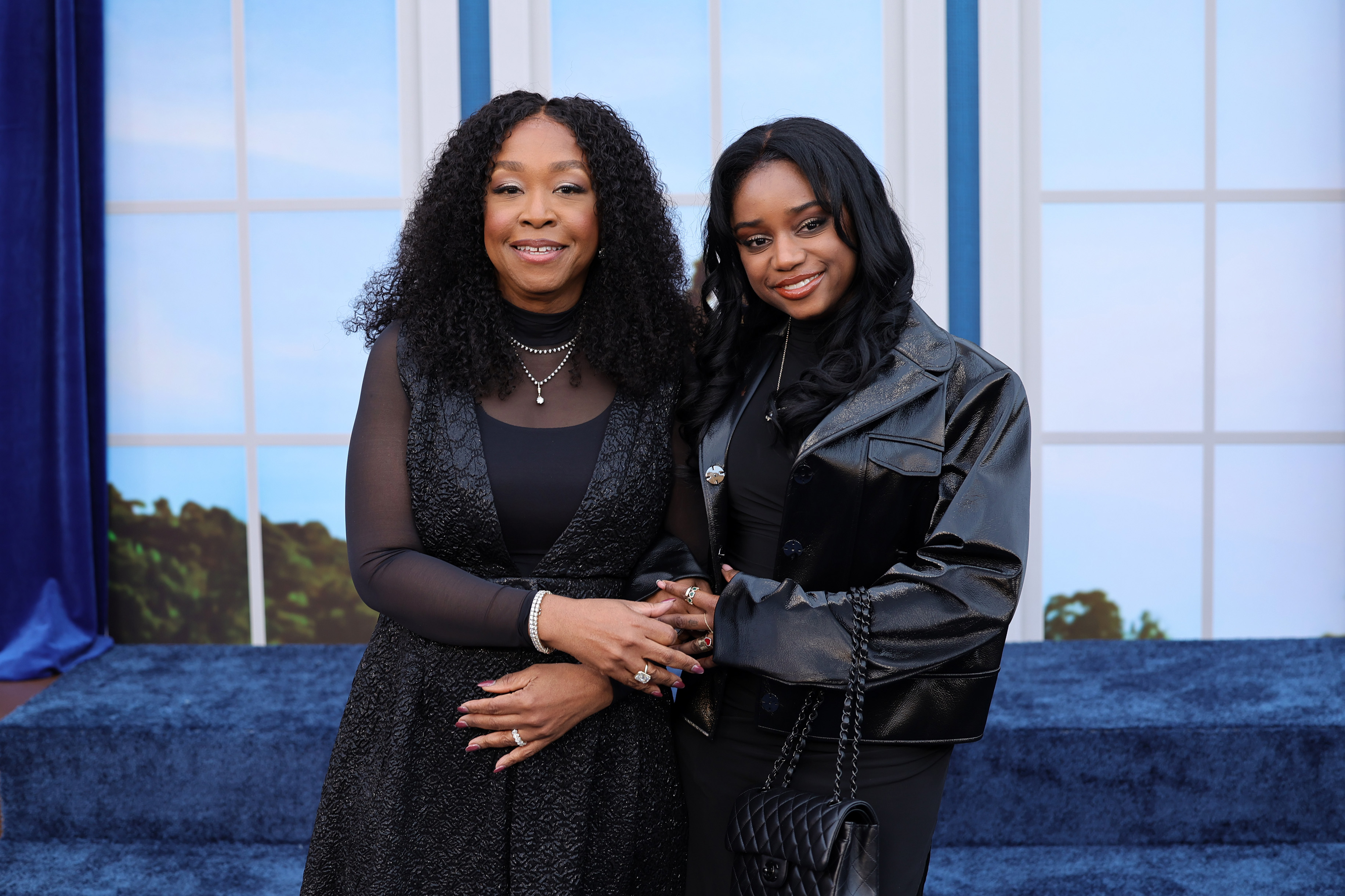 Shonda Rhimes and her daughter Harper at the world premiere of Netflix's "The Residence" at The Egyptian Theater Hollywood in Los Angeles, California on March 19, 2025. | Source: Getty Images