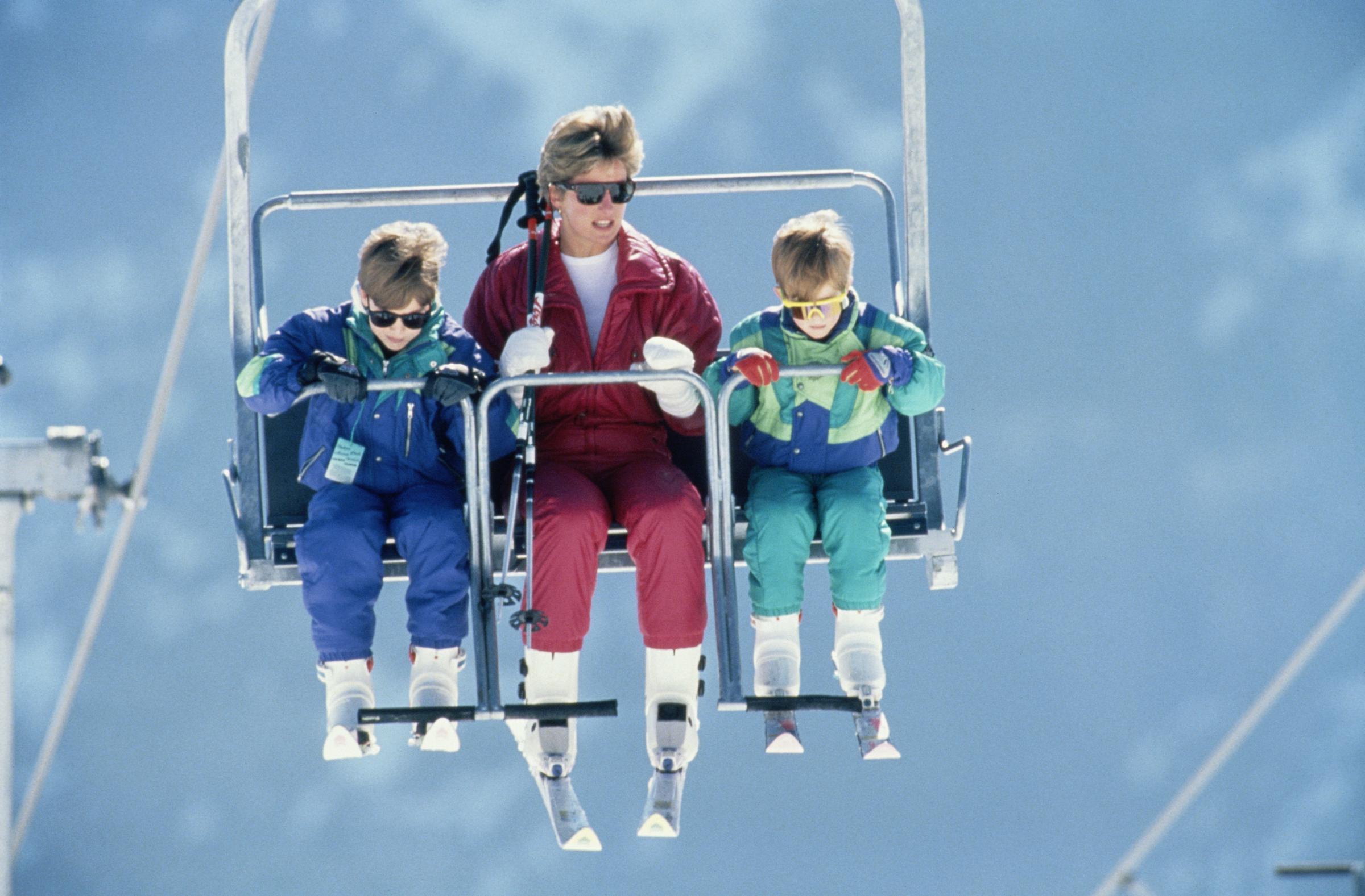 Diana took William and Harry on a skiing holiday to Lech, Austria, in March 1993, four years before the brothers lost their mother. | Source: Getty Images