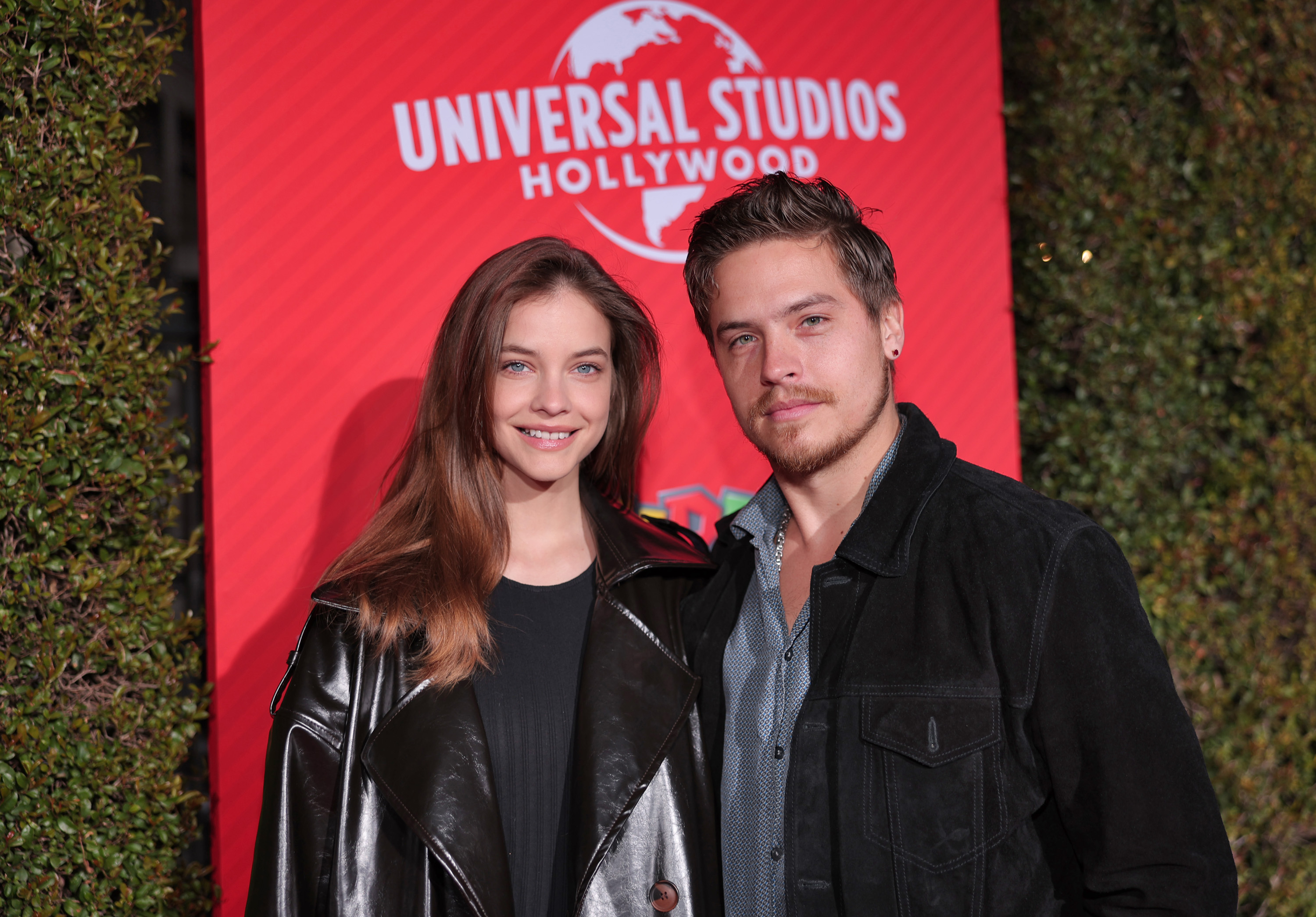 Barbara Palvin and Dylan Sprouse at Super Nintendo World's Grand Opening Celebration in Universal City, California on February 15, 2023. | Source: Getty Images