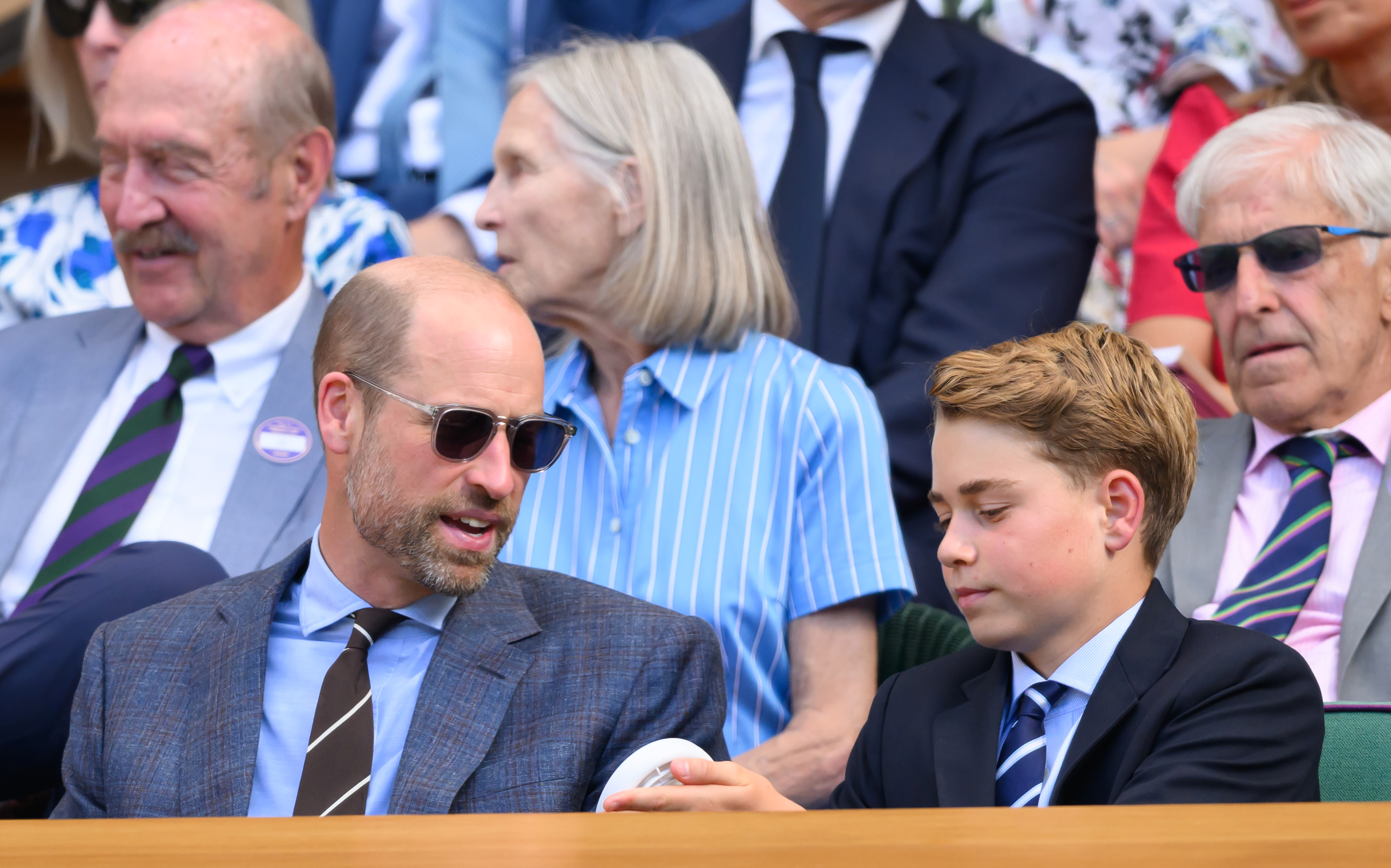 Prince William checked that his son was okay. At this event, they attended day fourteen of the Wimbledon Tennis Championships at All England Lawn Tennis and Croquet Club on July 12, 2026, in London, England. | Source: Getty Images