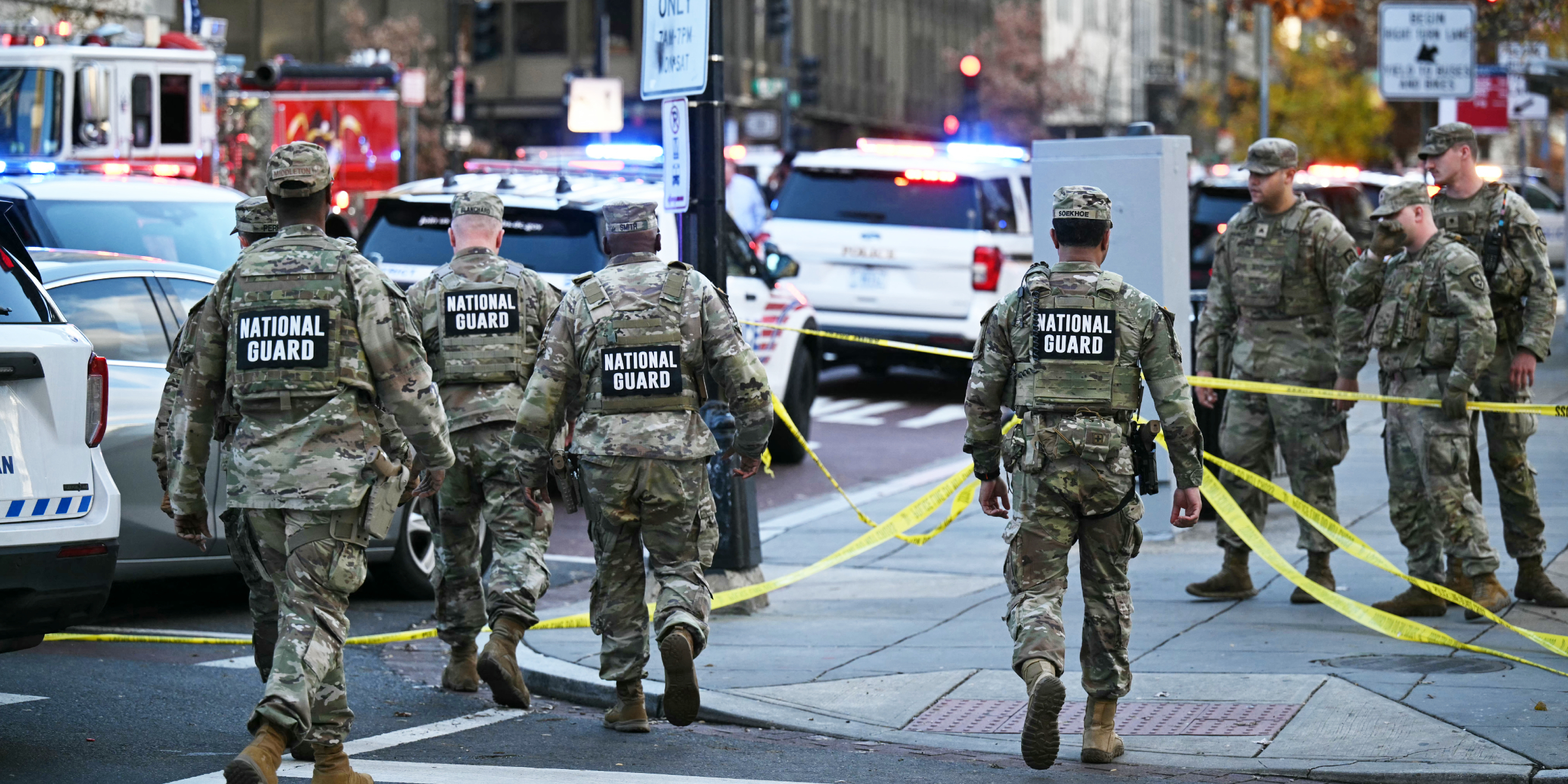 National Guard troops secure the scene near the White House after a daylight shooting | Source: Getty Images