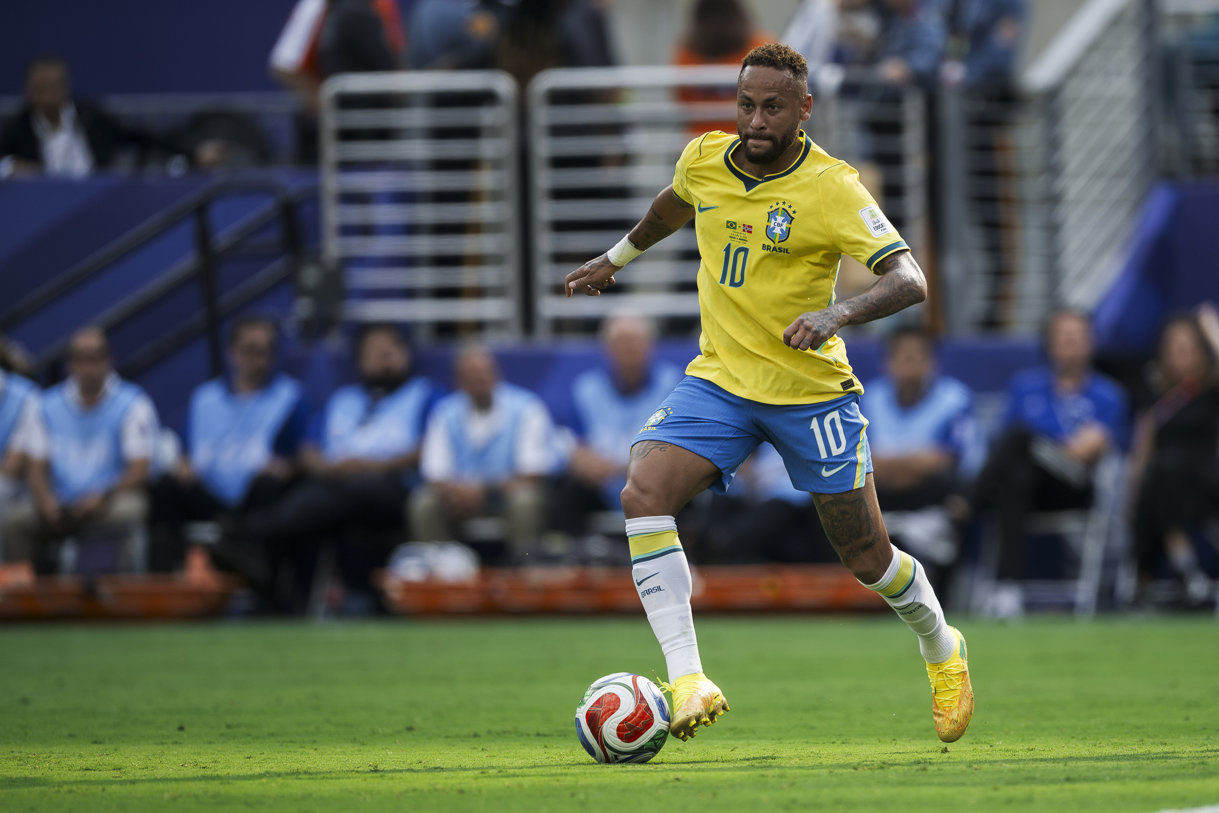 Neymar during the FIFA World Cup 2026 Round of 16 match between Brazil and Norway on July 5 in East Rutherford, New Jersey. | Source: Getty Images