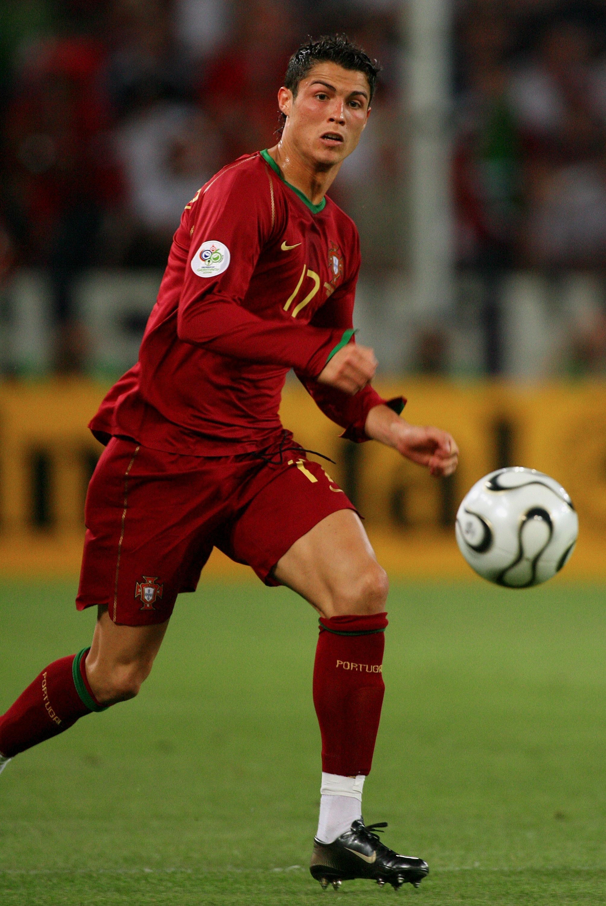 Cristiano Ronaldo during the FIFA World Cup 2006 Group D match between Angola and Portugal on June 11 in Cologne, Germany. | Source: Getty Images