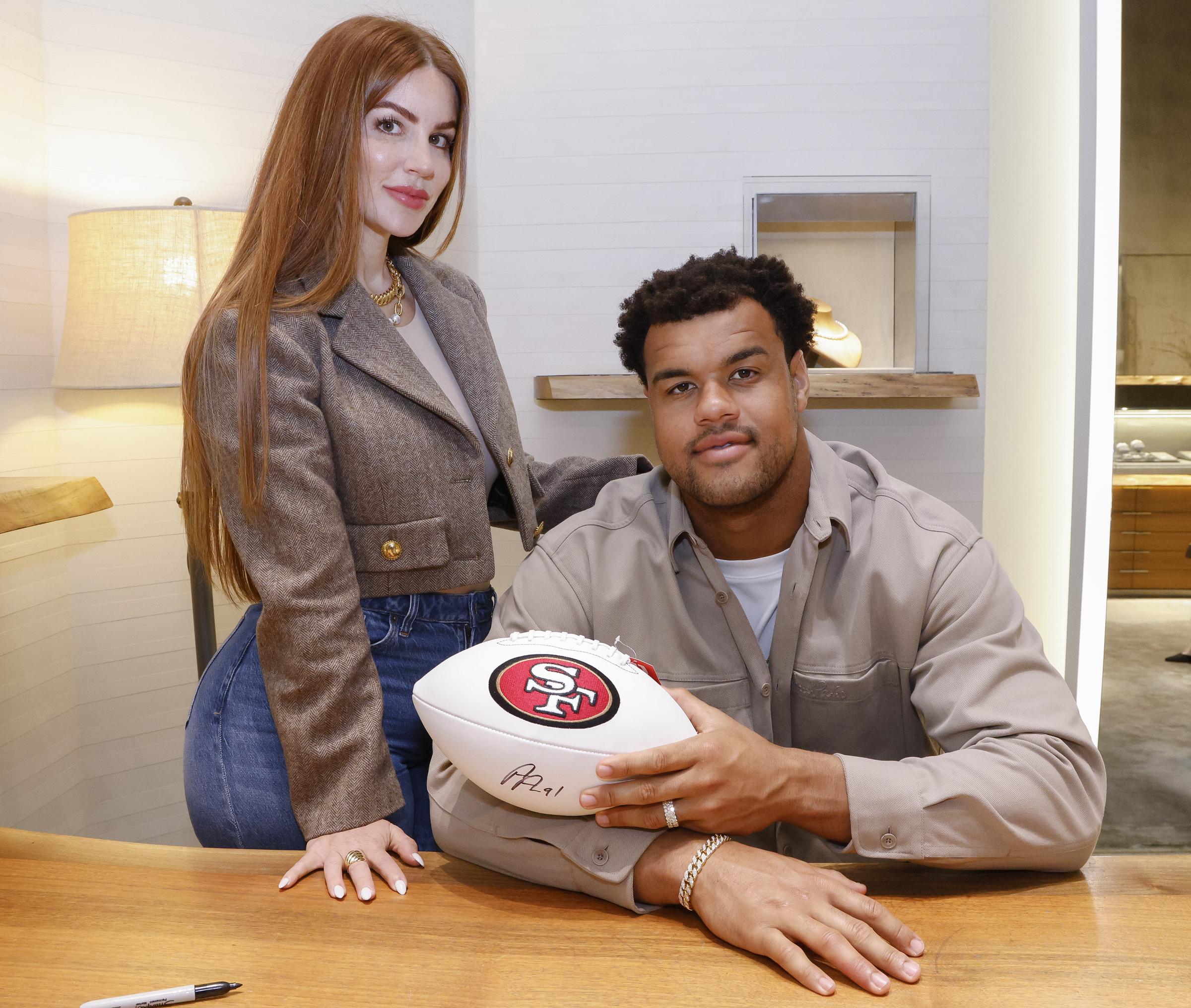 Mindy and Arik Armstead at a benefit for the Armstead Academic Project on November 14, 2023, in Santa Clara, California. | Source: Getty Images