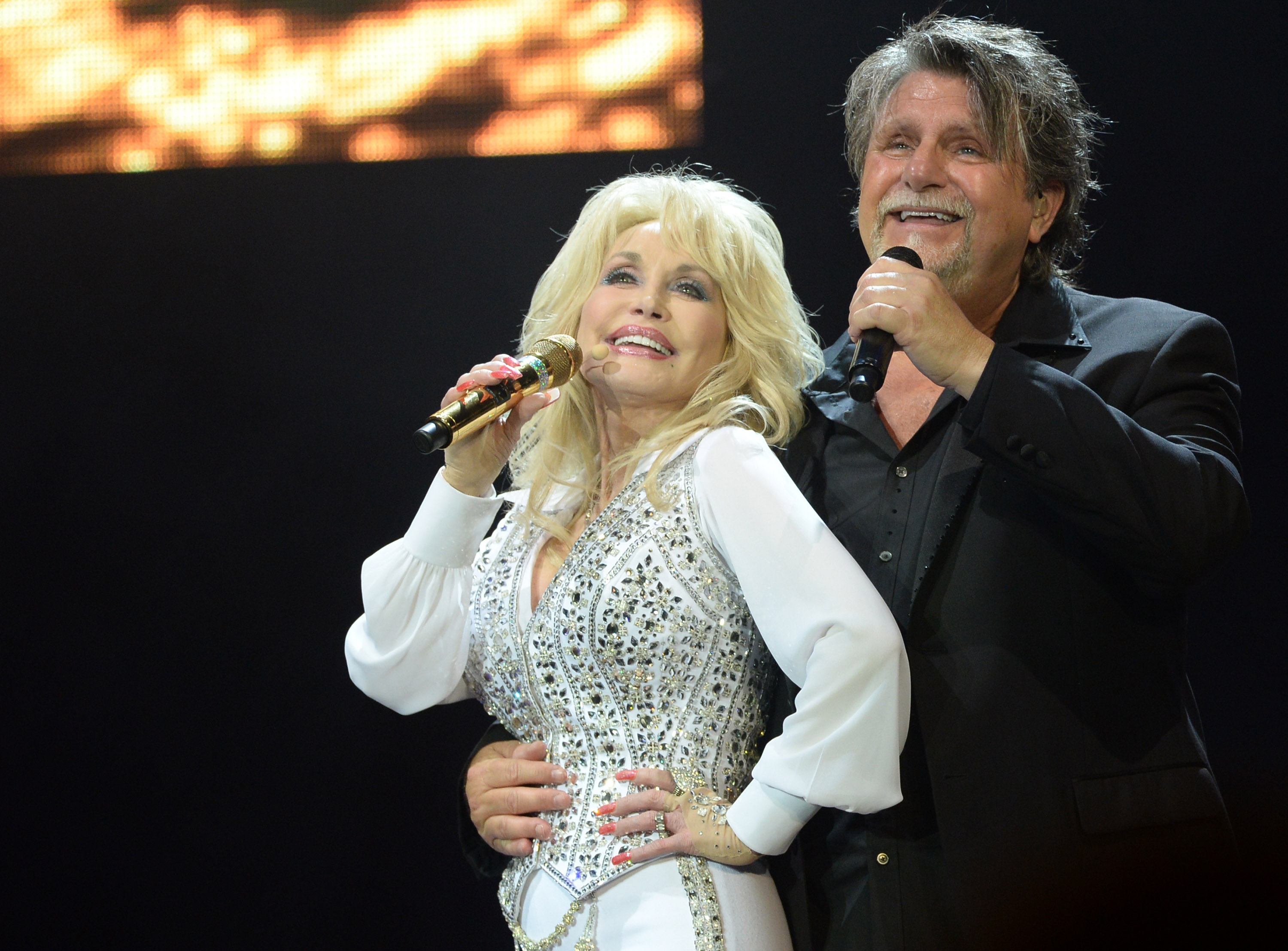 Dolly Parton performs during a concert. | Source: Getty Images