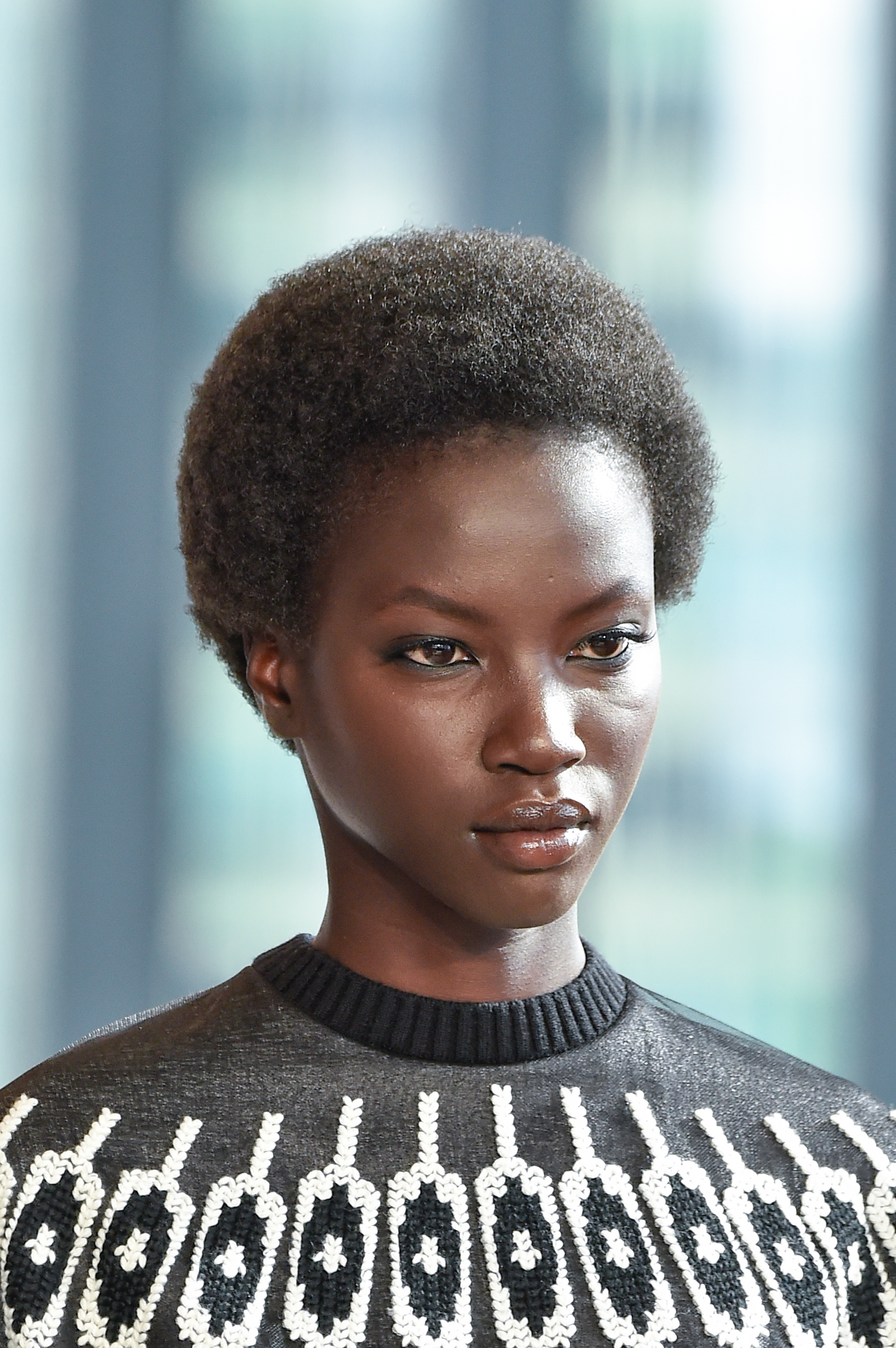Anok Yai walks the runway for the Longchamp fashion show during New York Fashion Week in New York City on February 8, 2020 | Source: Getty Images