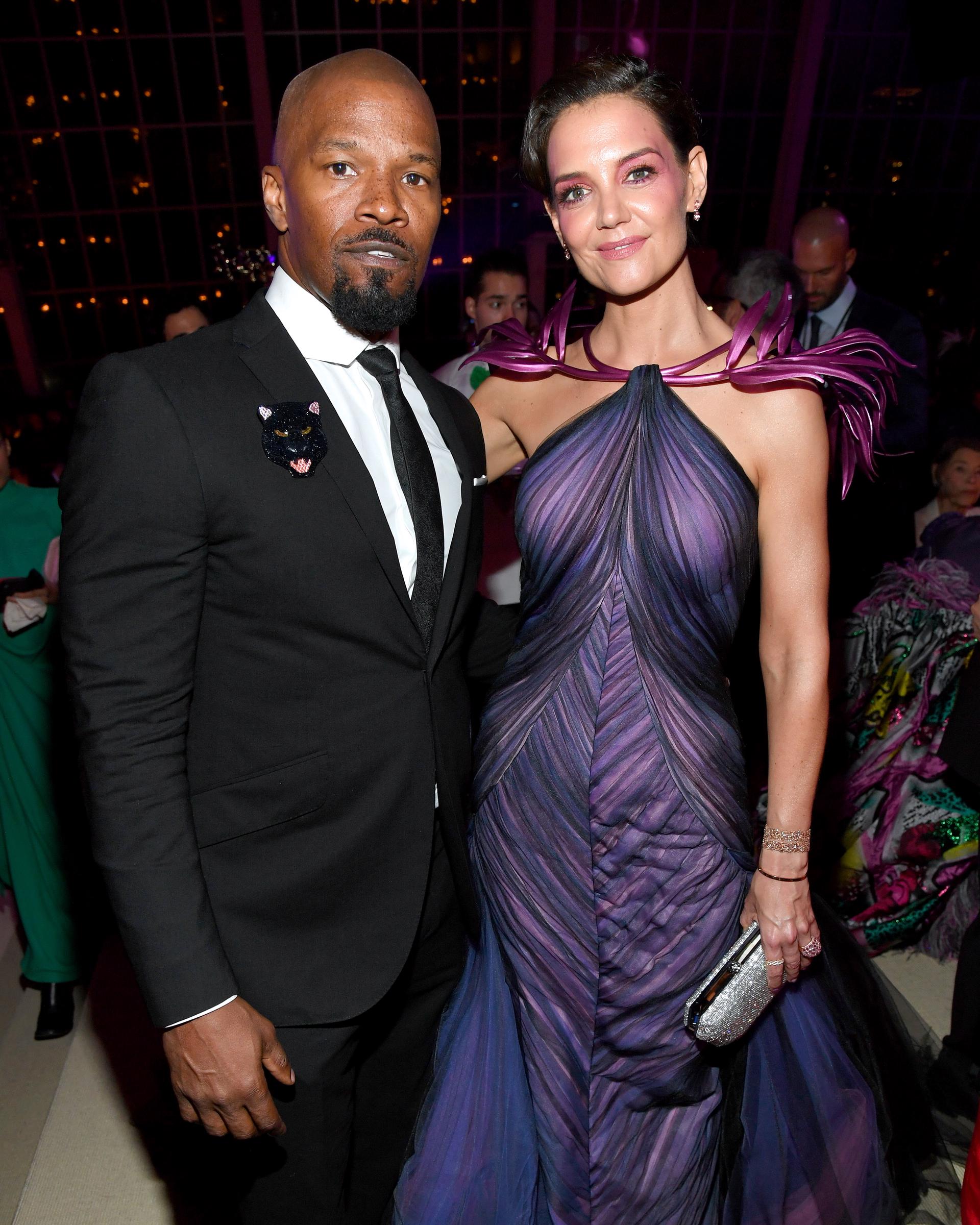 Jamie Foxx and Katie Holmes at the Met Gala Celebrating Camp: Notes on Fashion in New York City on May 6, 2019. | Source: Getty Images