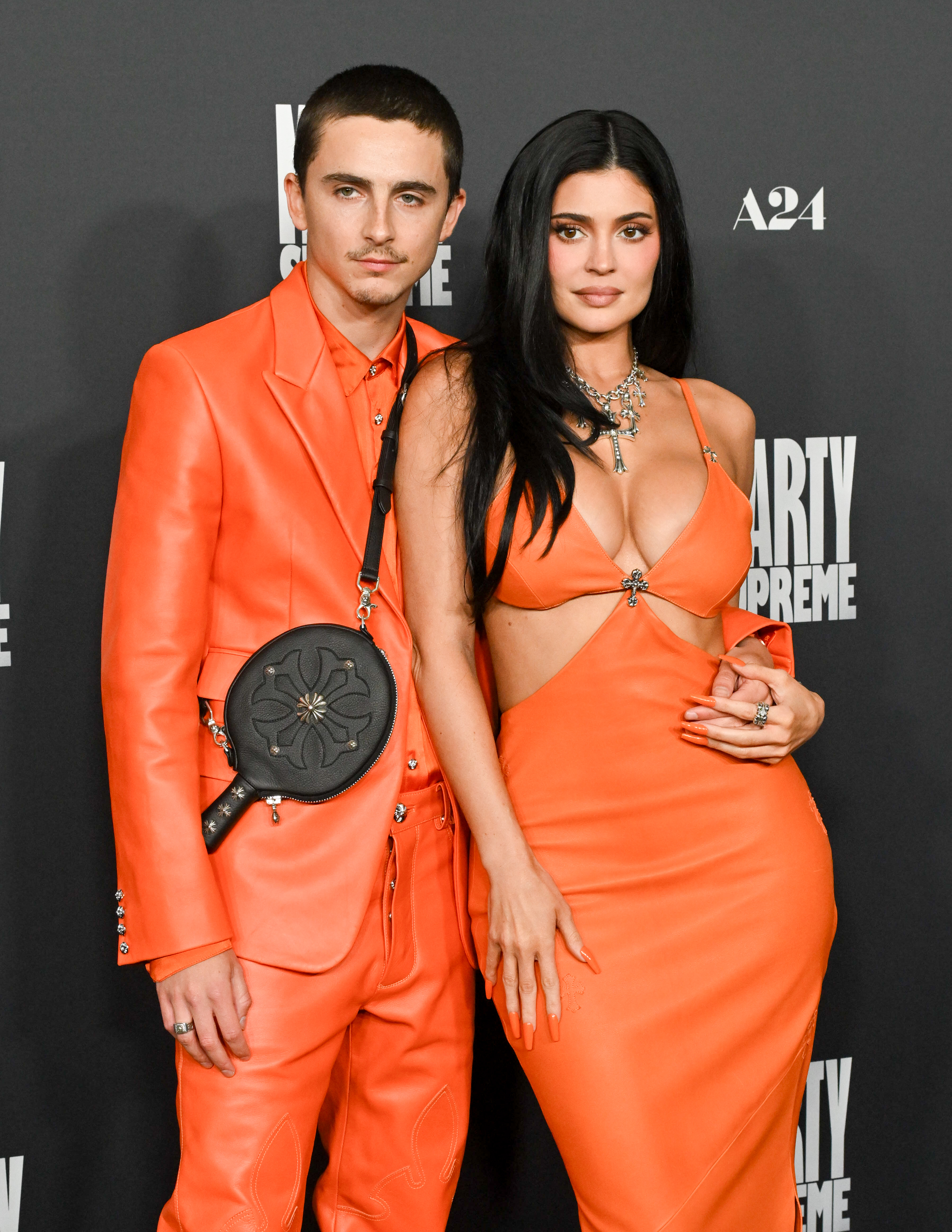Timothée Chalamet and Kylie Jenner at the "Marty Supreme" Los Angeles Premiere