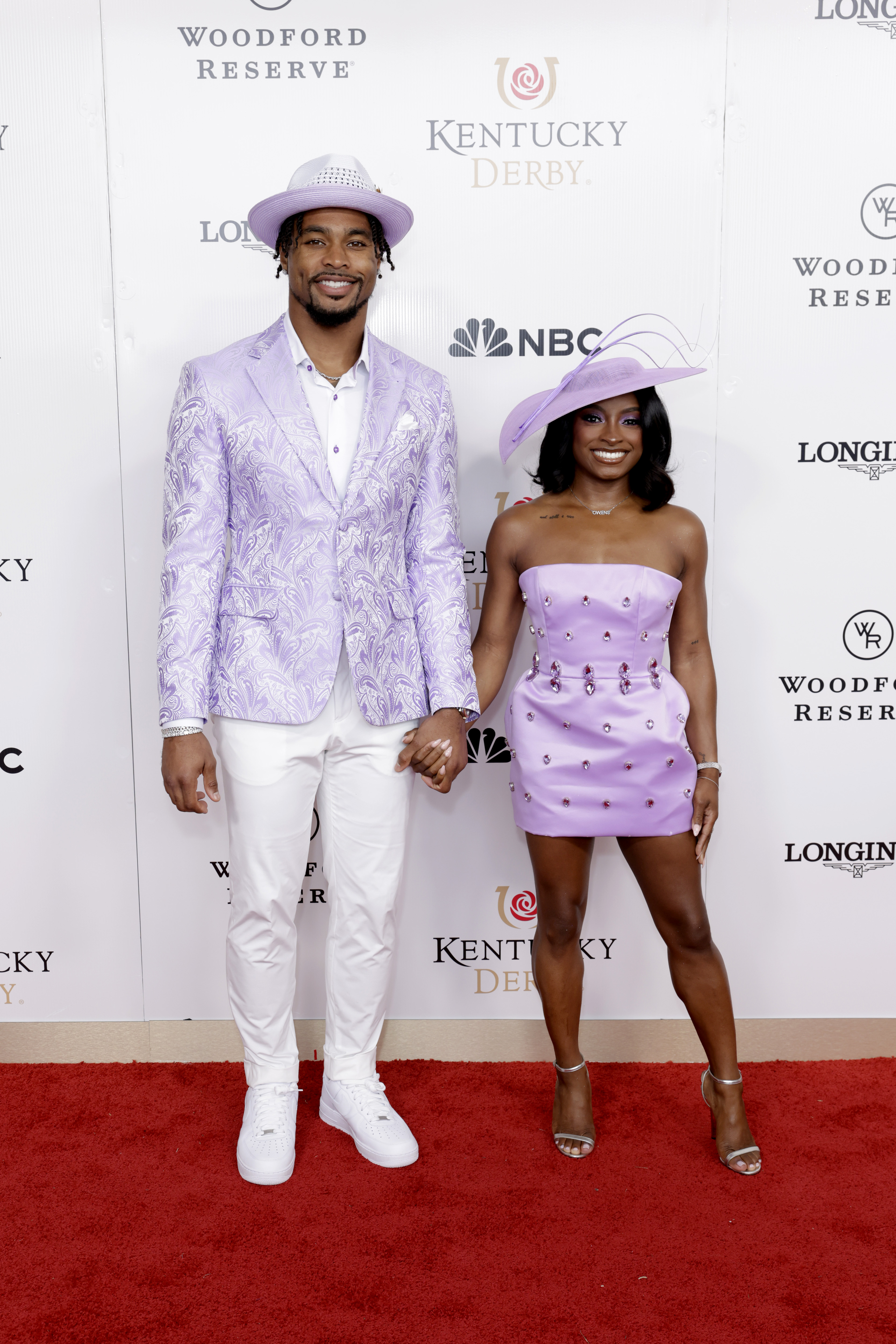 Jonathan Owens and Simone Biles at the 2025 Kentucky Derby. | Source: Getty Images