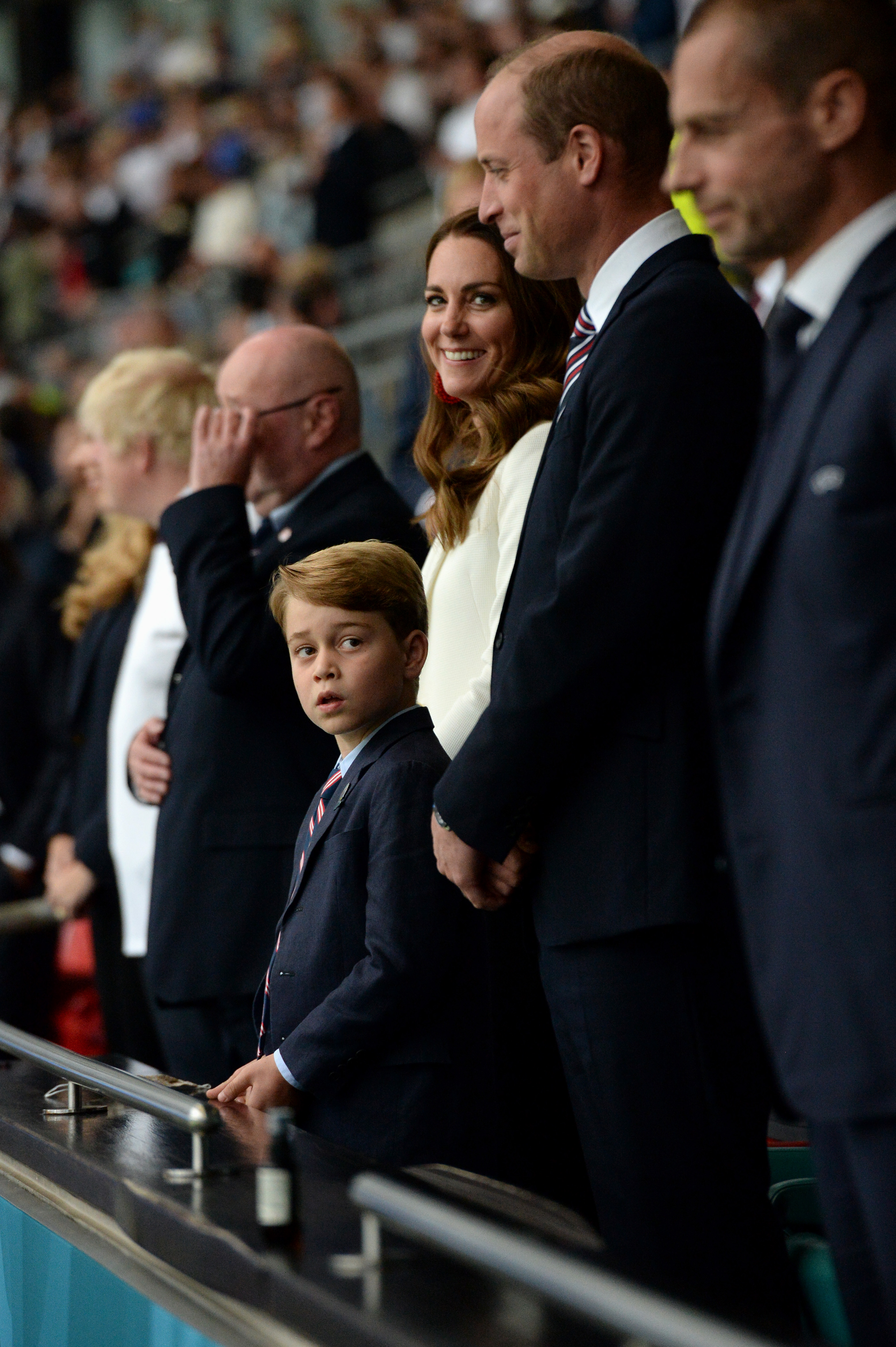 At 7, George joined William and Catherine at Wembley Stadium for the UEFA Euro 2020 final between England and Italy on July 11. Dressed in a suit and tie, he appeared alongside his parents for one of the year's biggest sporting events.