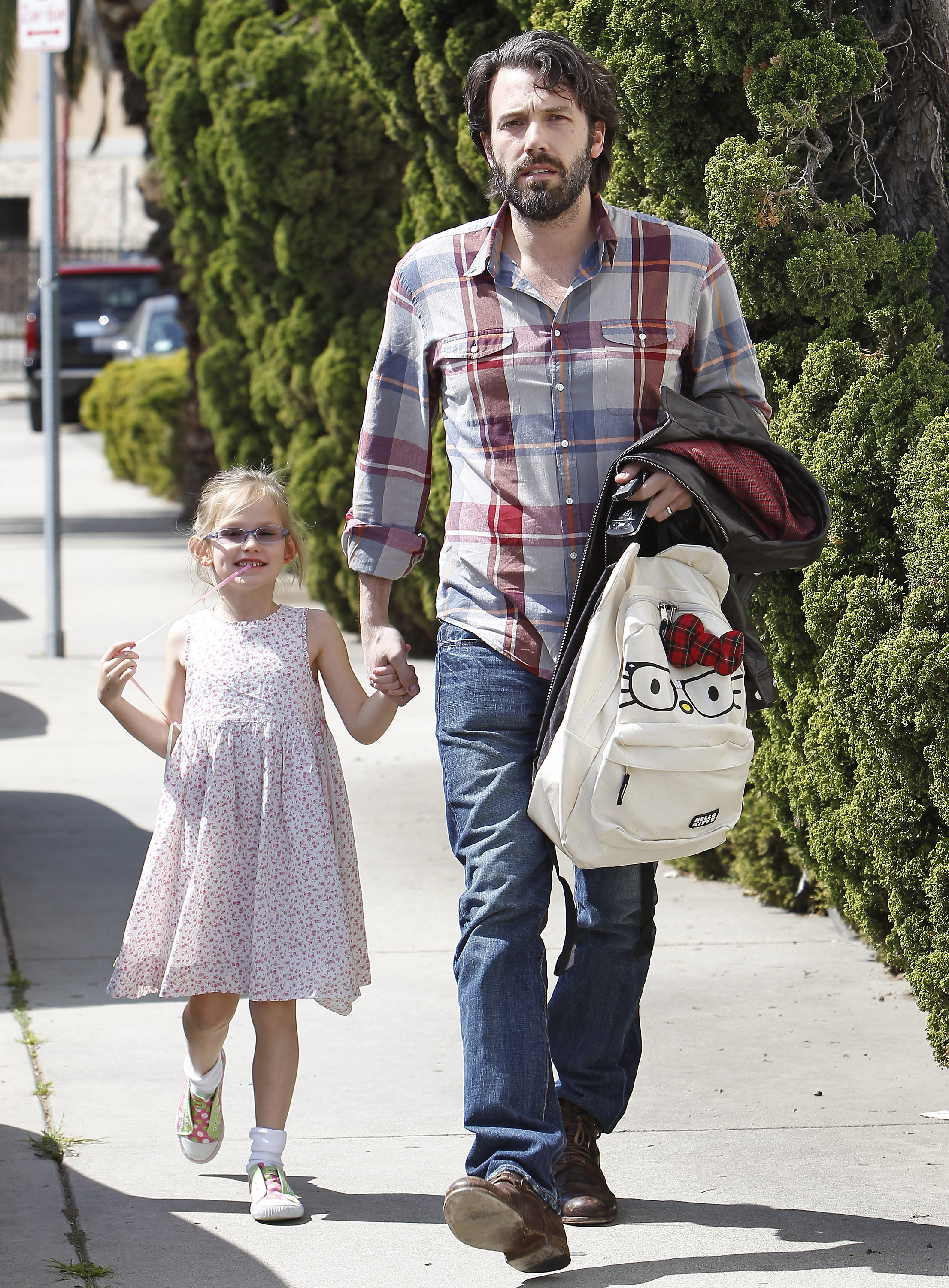Violet and Ben Affleck photographed on March 10, 2012, in Los Angeles, California. | Source: Getty Images