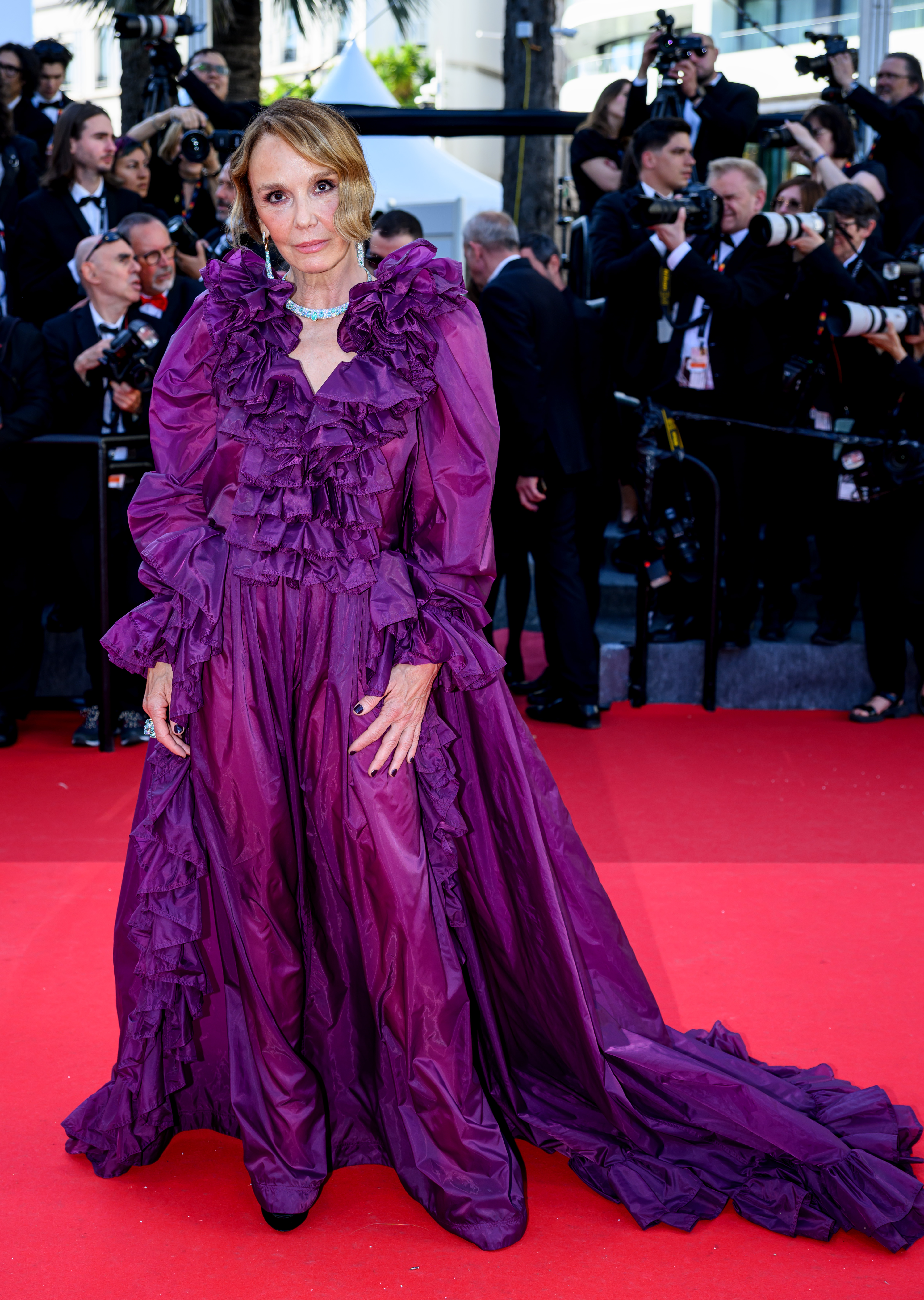 Philippine Leroy-Beaulieu poses on the red carpet during the Cannes opening ceremony | Source: Getty Images