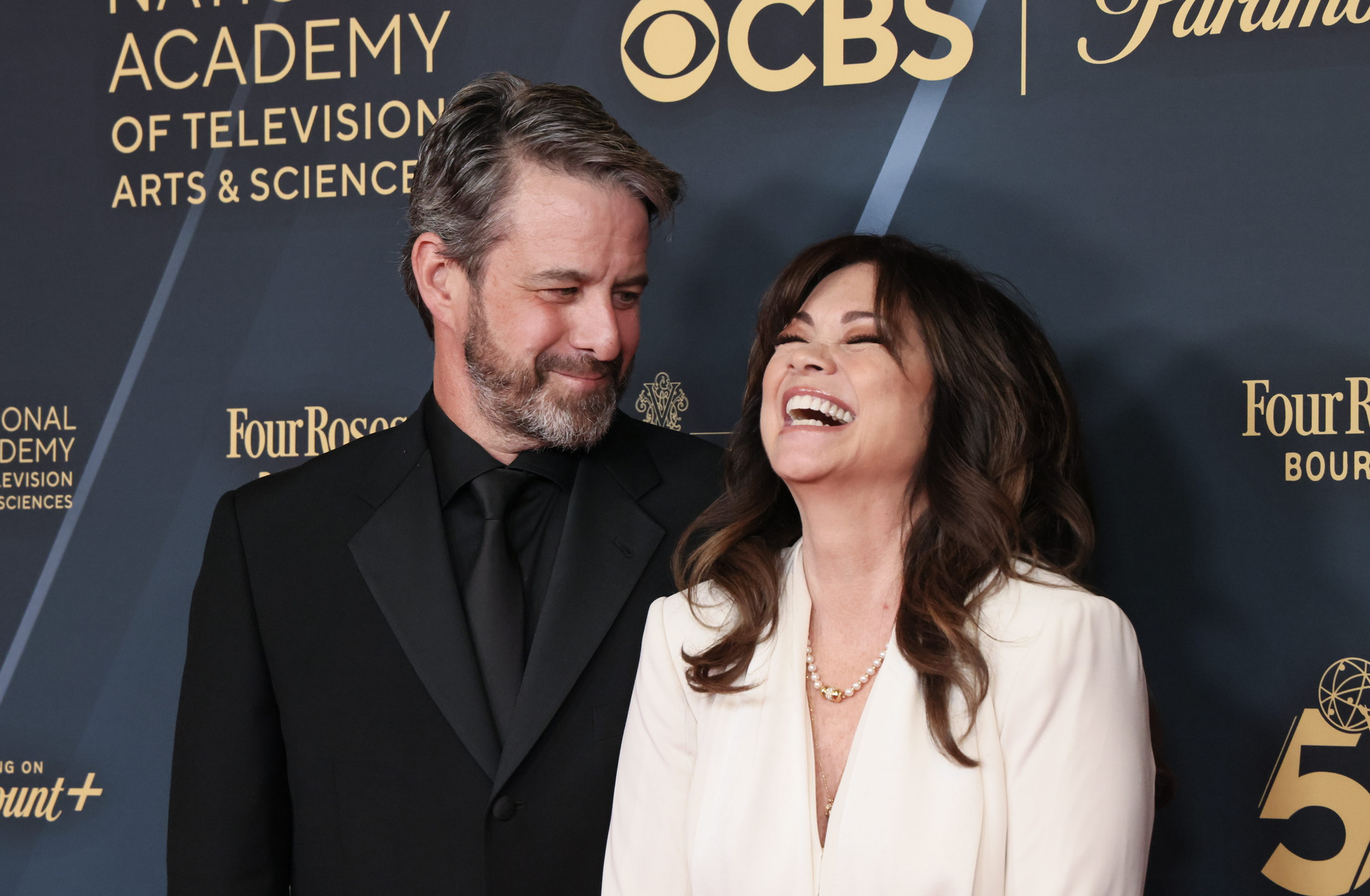 Mike Goodnough and Valerie Bertinelli attend the 51st annual Daytime Emmy Awards at The Westin Bonaventure Hotel & Suites, in Los Angeles on June 7, 2024 | Source: Getty Images