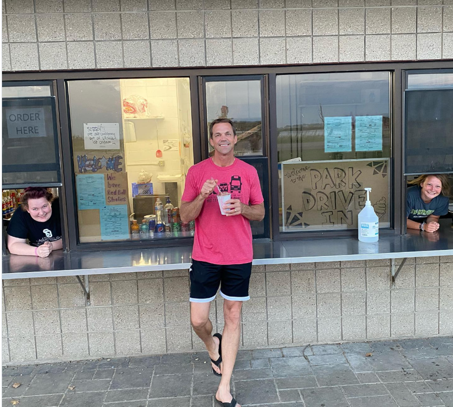 Standing at a humble drive-in window, Bryon Noem smiles mid-scoop, ice cream in hand, as if pausing to savor more than just the treat. | Source: Instagram/sdbryonnoem
