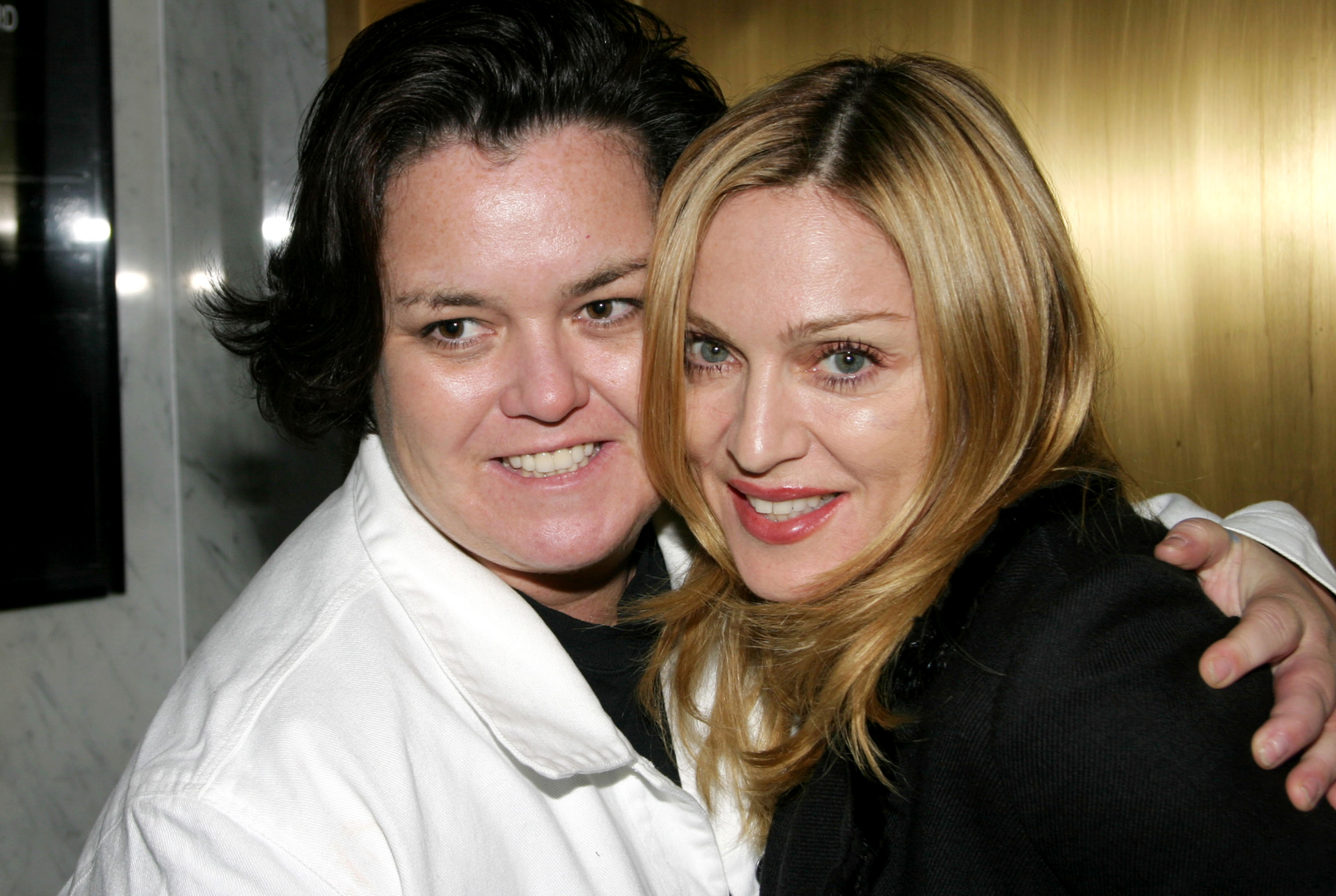 Losing their mothers made them instantly connect. On this occasion, Rosie O'Donnell and Madonna spent time backstage at "Taboo" at The Plymouth Theater on November 12, 2003, in New York City, New York. | Source: Getty Images