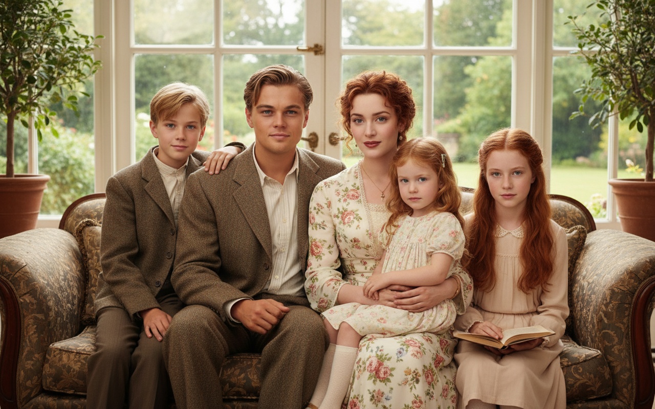 Rose and Jack with their three kids, if they became a family of five. | Source: Grok