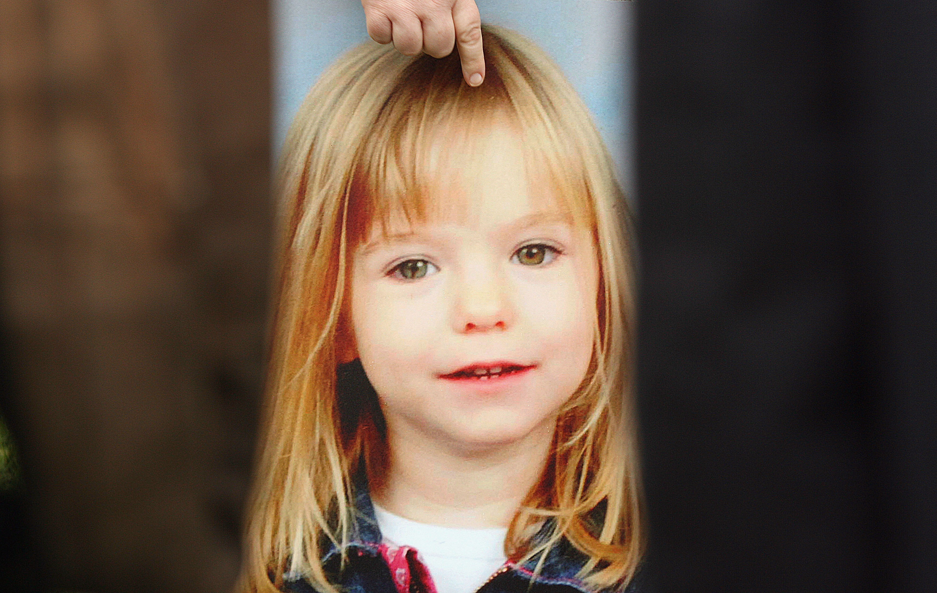 A picture of Madeleine McCann held by her aunt Philomena McCann during television interviews on May 16, 2007, in London., England. | Source: Getty Images
