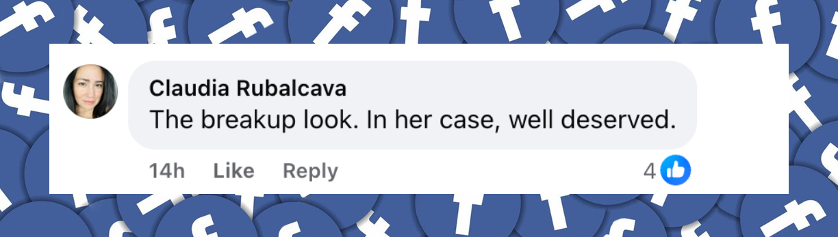 User comment from a Facebook Reel dated July 2025. | Source: Facebook/Daily Mail