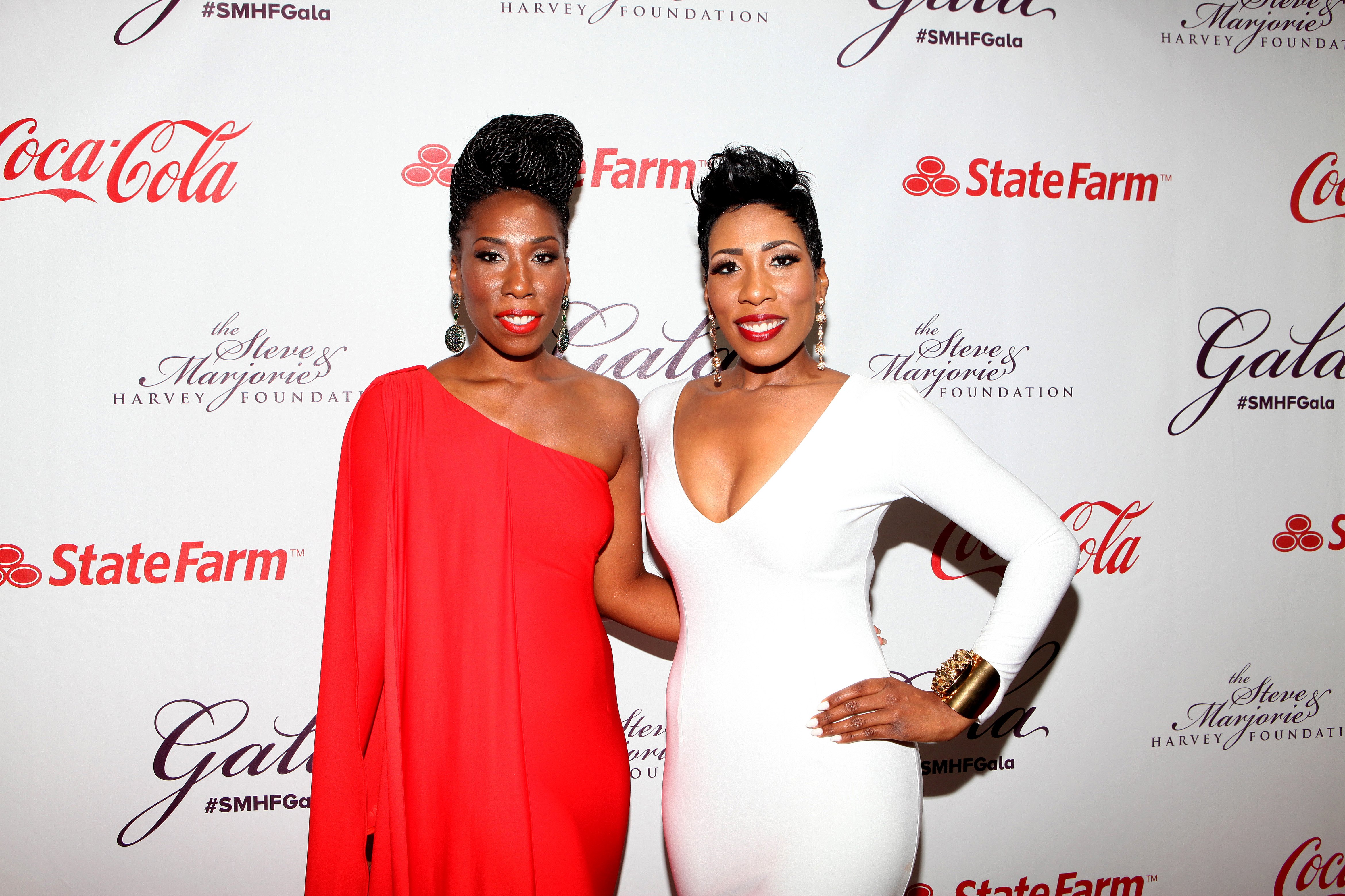 Brandi and Karli Harvey at the Steve and Marjorie Harvey Foundation Gala in Chicago, Illinois on May 3, 2014. | Source: Getty Images