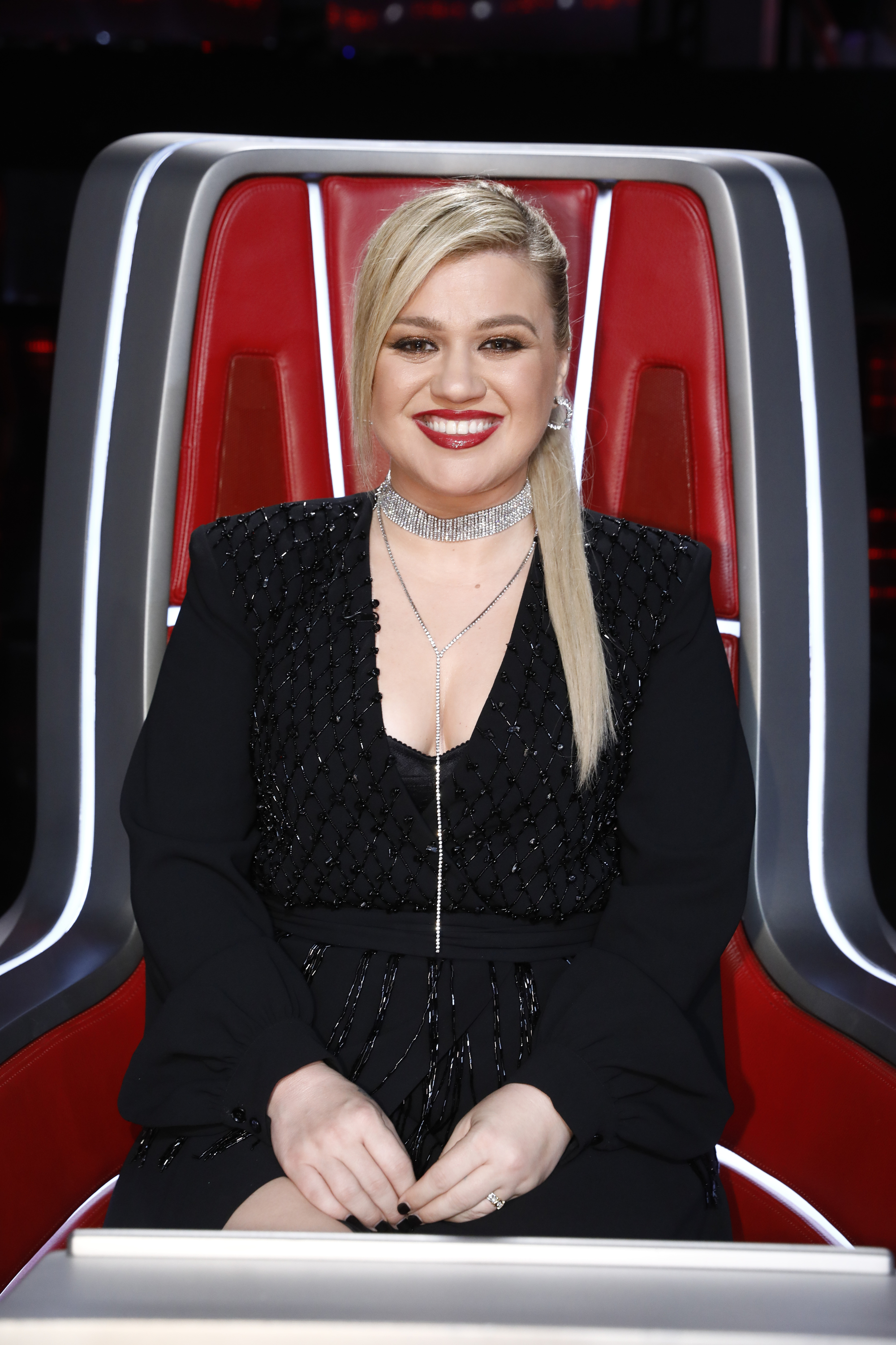 Kelly Clarkson on season 16 of "The Voice," in California on May 12, 2019 | Source: Getty Images