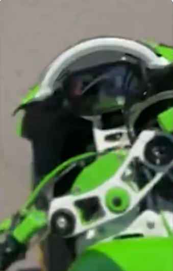 Alan Ritchson’s bike goes down again, captured in a close-up as it tilts toward the pavement. | Source: X/TMZ