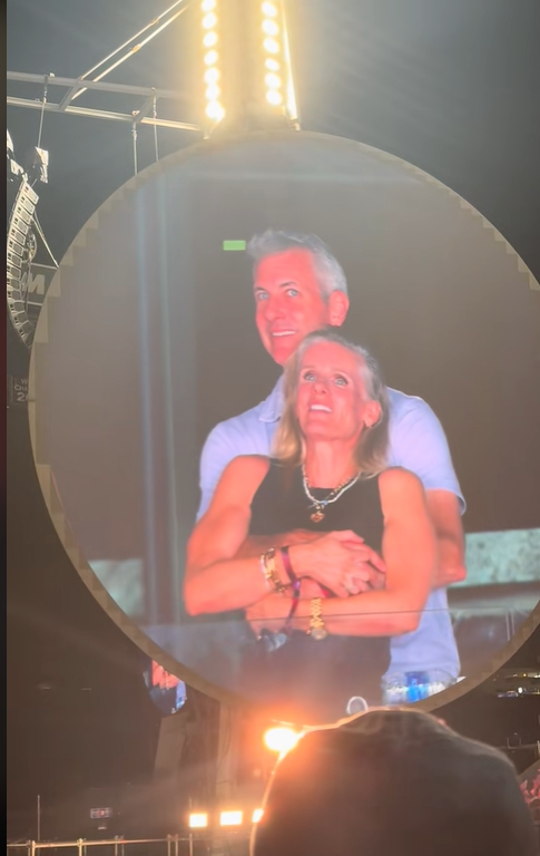 The man and woman caught on the kiss cam at a Coldplay concert in Boston before they were identified, from a video post dated July 17, 2025 | Source: TikTok/instaagraace
