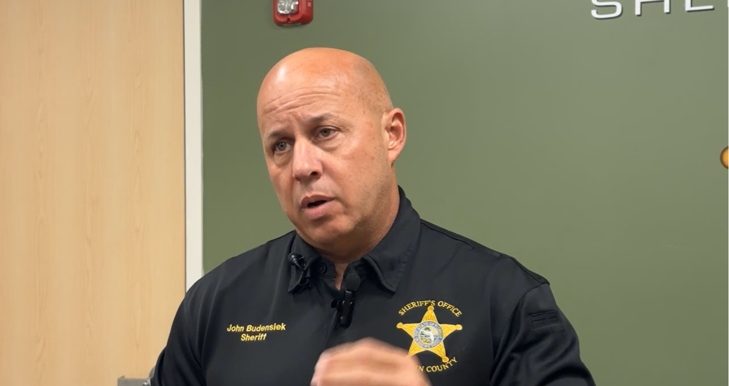 Martin County Sheriff John Budensiek discusses the investigation into Jennifer Eckhart’s death, including authorities’ account that she attempted to purchase a firearm the day before her death | Source: Facebook/TCPalm