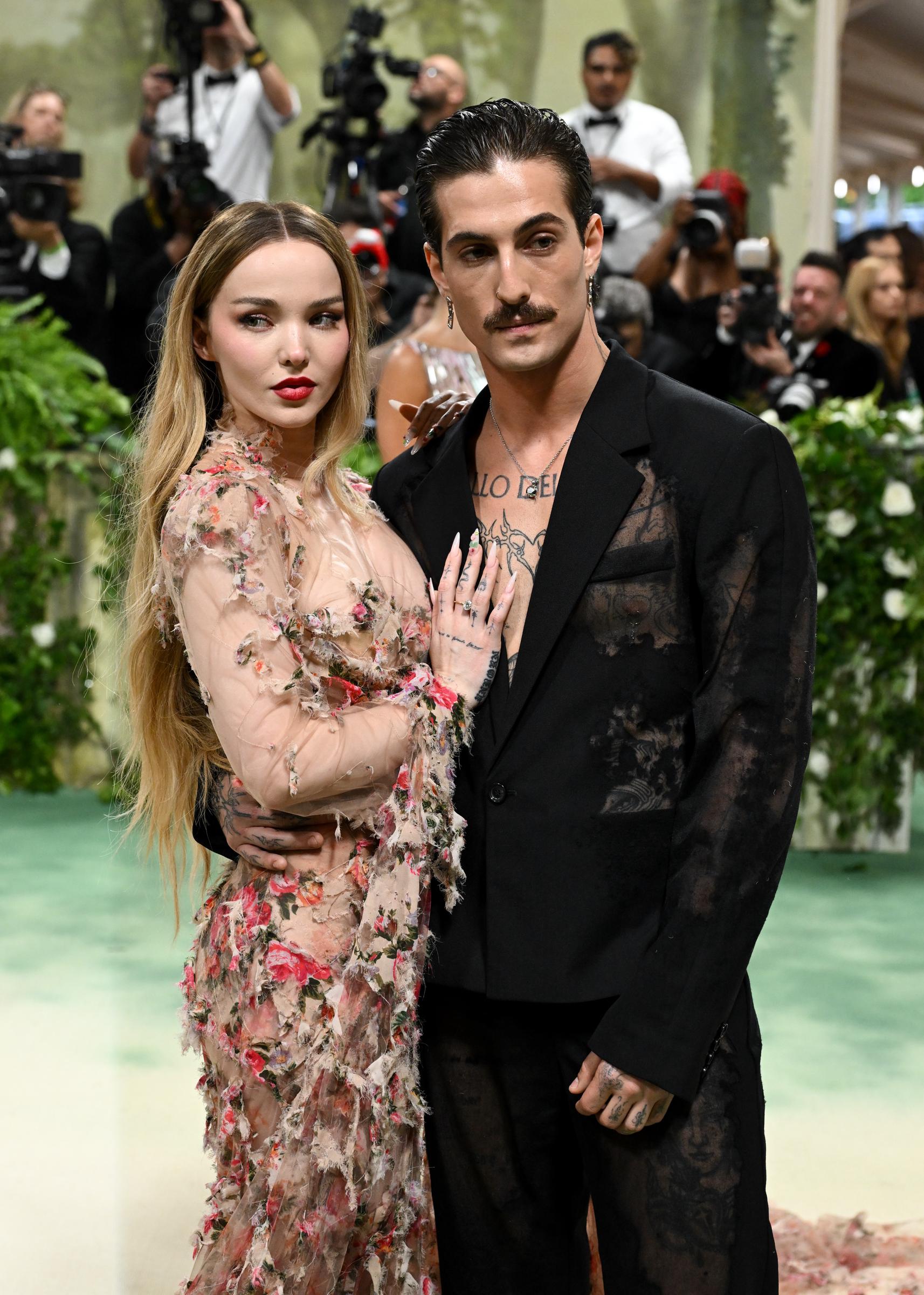 Dove Cameron and Damiano David at The 2024 Met Gala on May 6 in New York. | Source: Getty Images