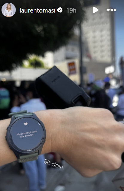 Lauren Tomasi's Instagram story from her coverage of the Los Angeles protests on June 8, 2025 | Source: Instagram/laurentomasi