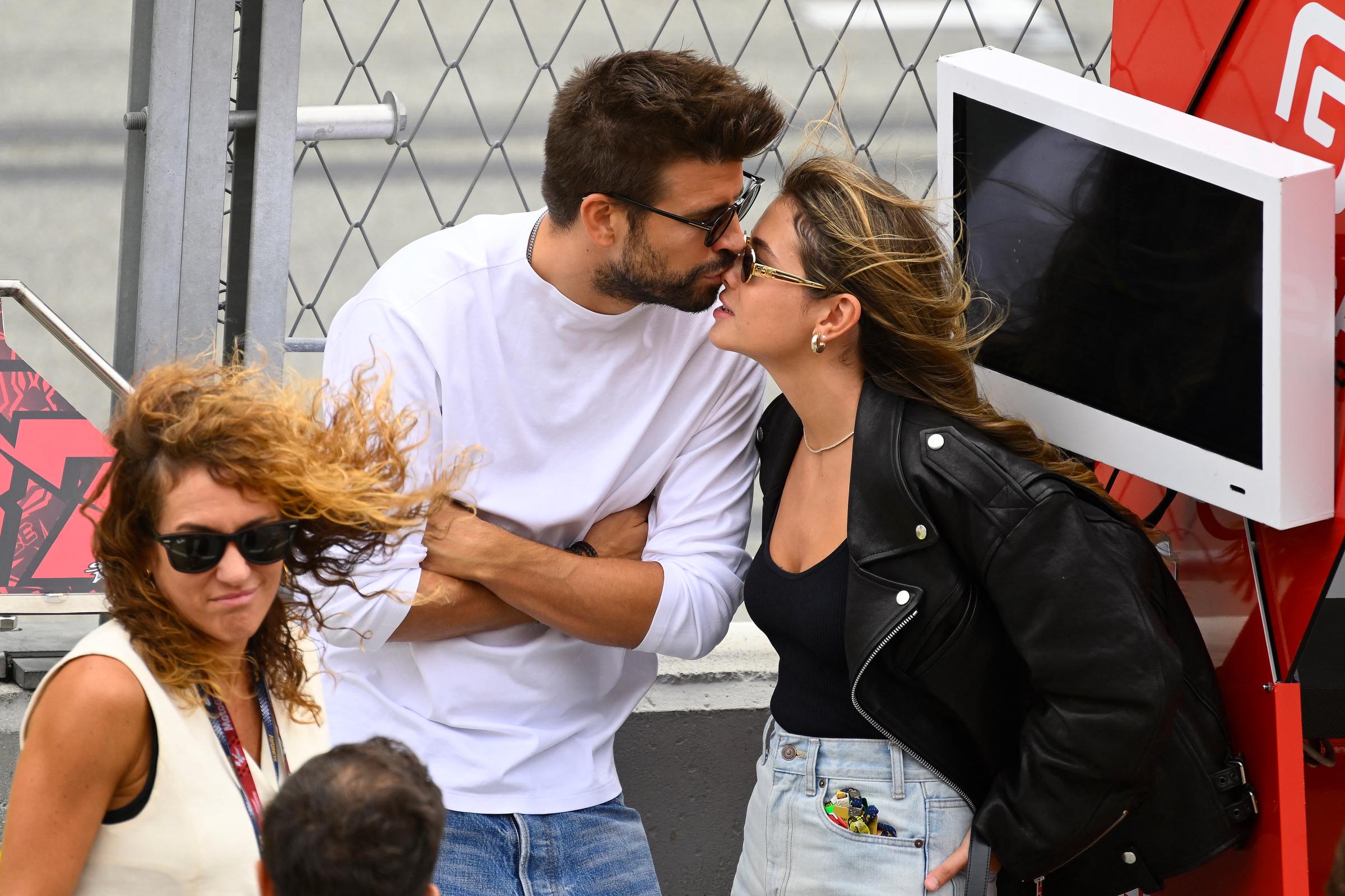 Gerard Piqué and Clara Chía Martí at the Moto Grand Prix de Catalunya in Montmelo, Spain, on September 3, 2023. | Source: Getty Images